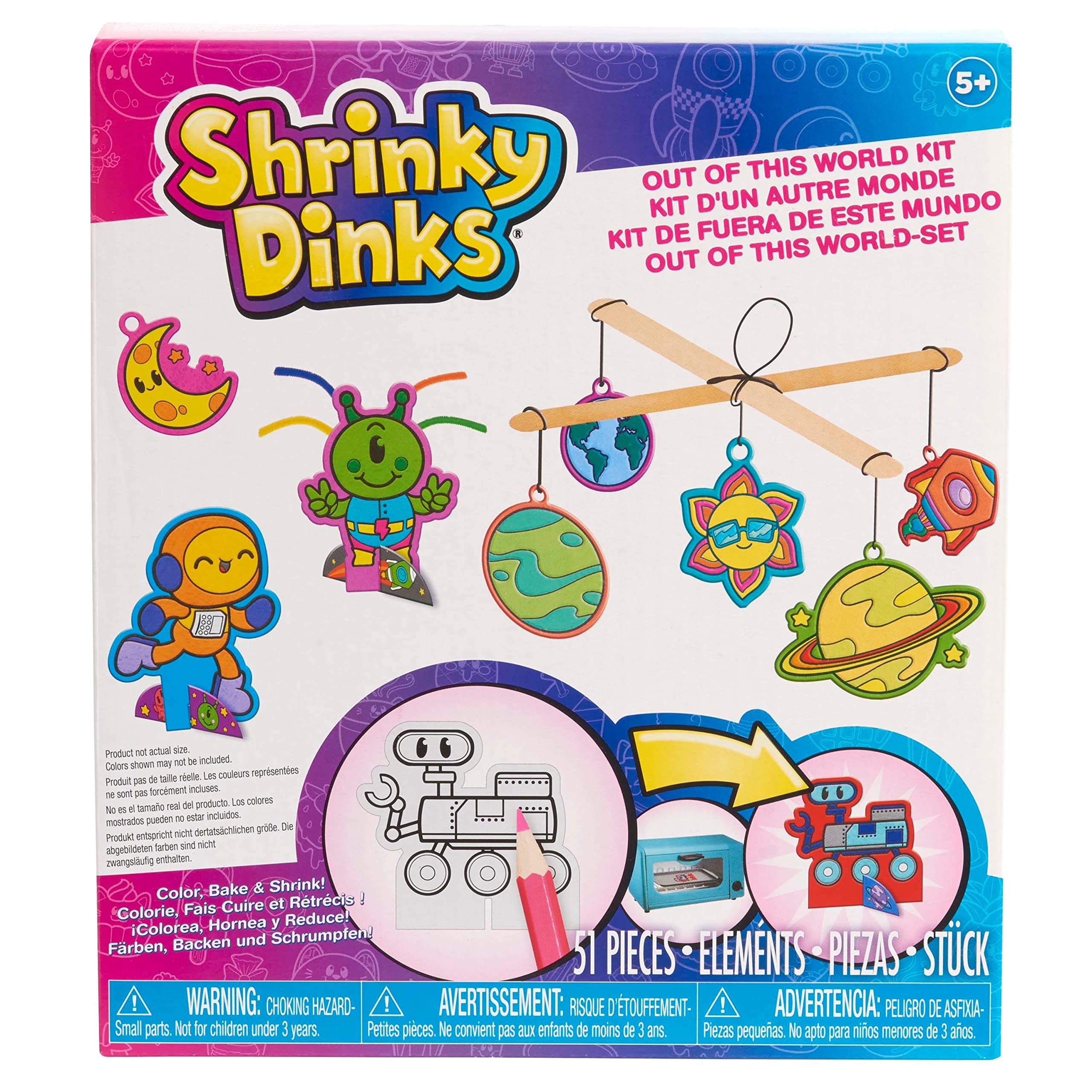 Foto 6 pulgar | Kit De Manualidades Just Play Shrinky Dinks Out Of This World, 51 Piezas - Venta Internacional.