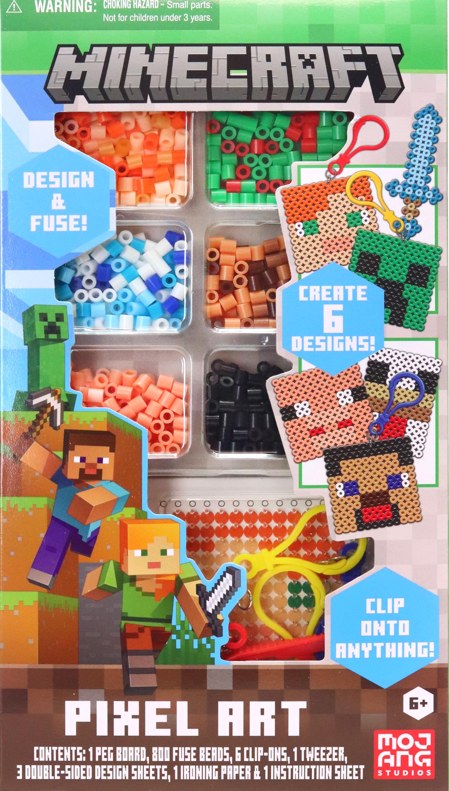 Foto 2 pulgar | Set Pixel Art Tara Toys Minecraft Con 800 Cuentas Para Niños - Venta Internacional.