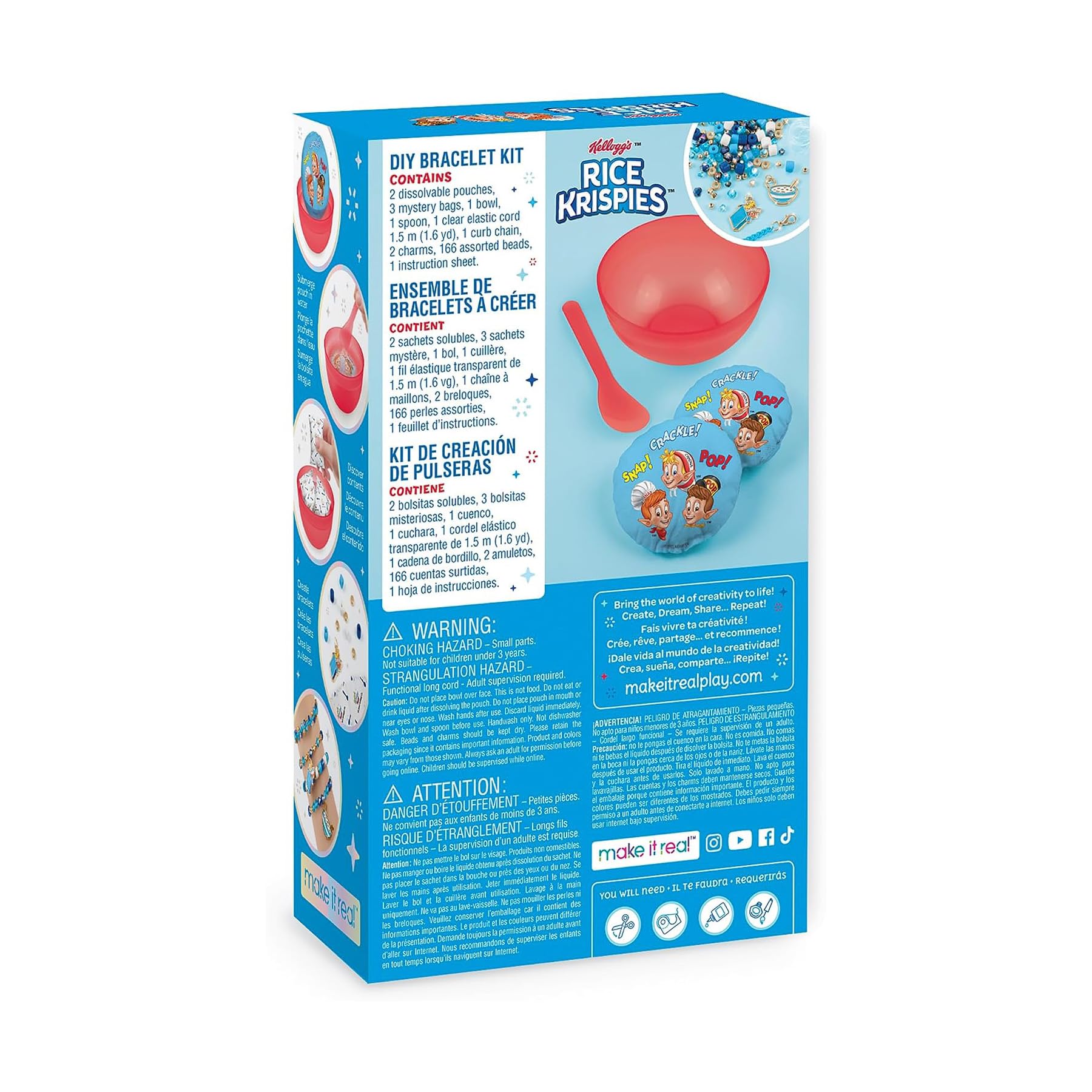 Foto 5 pulgar | Kit De Pulseras Make It Real Kellogg's Cerealsly Cute Rice Krispies - Venta Internacional.