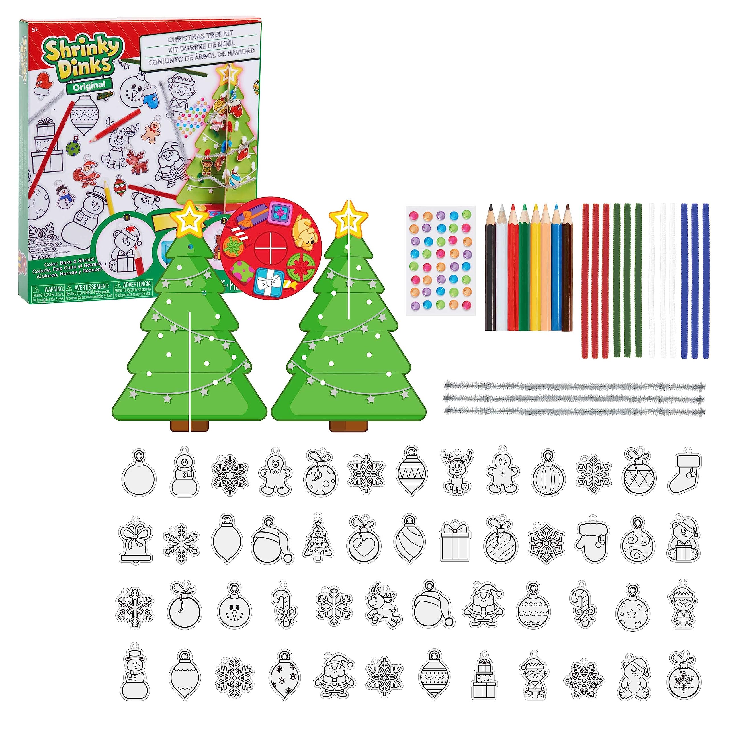 Kit De Manualidades Just Play Shrinky Dink Christmas Tree Para Niños Mayores De 5 Años - Venta Internacional.