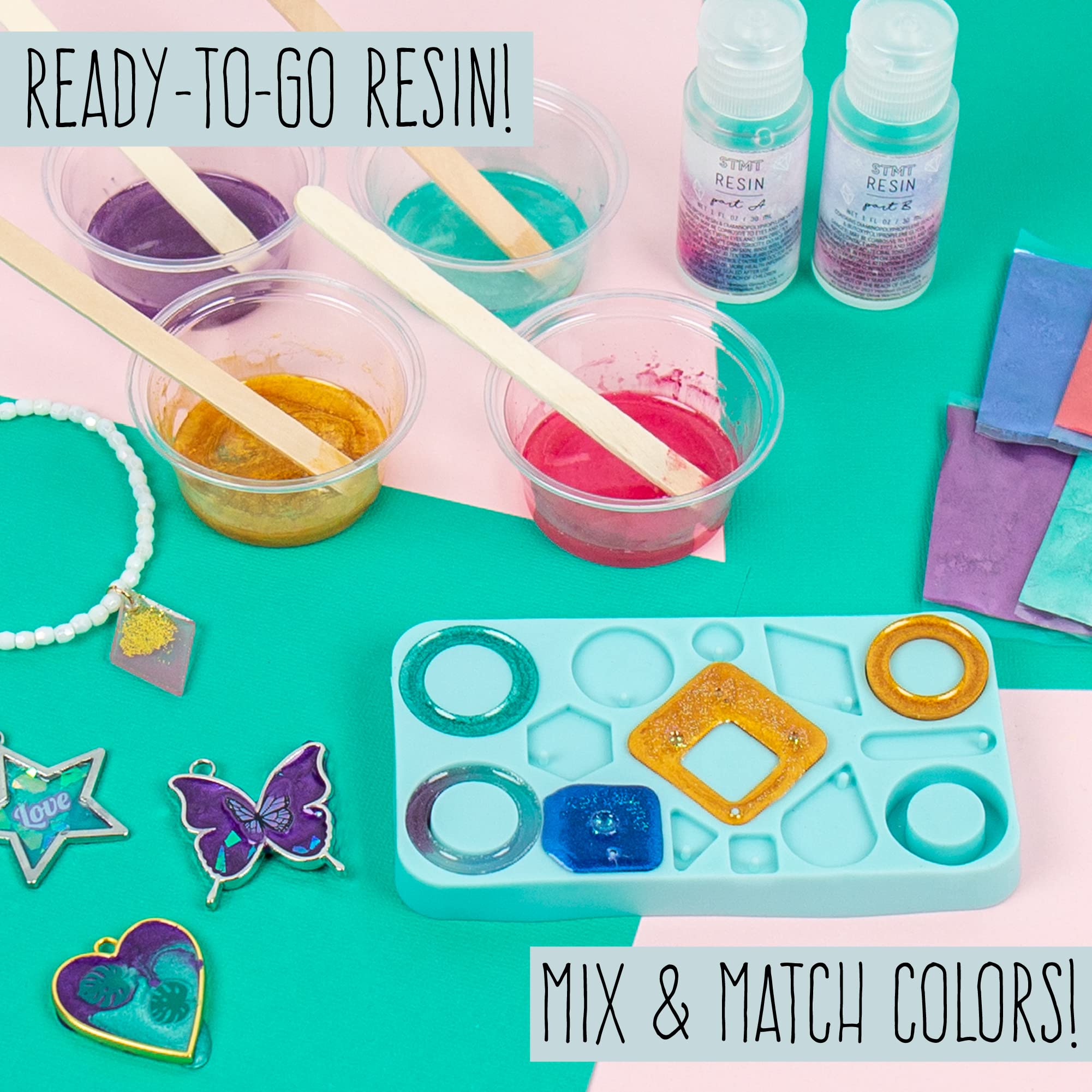 Foto 5 pulgar | Kit De Fabricación De Joyas De Resina Stmt Diy Con Moldes Para Niñas Adolescentes - Venta Internacional.