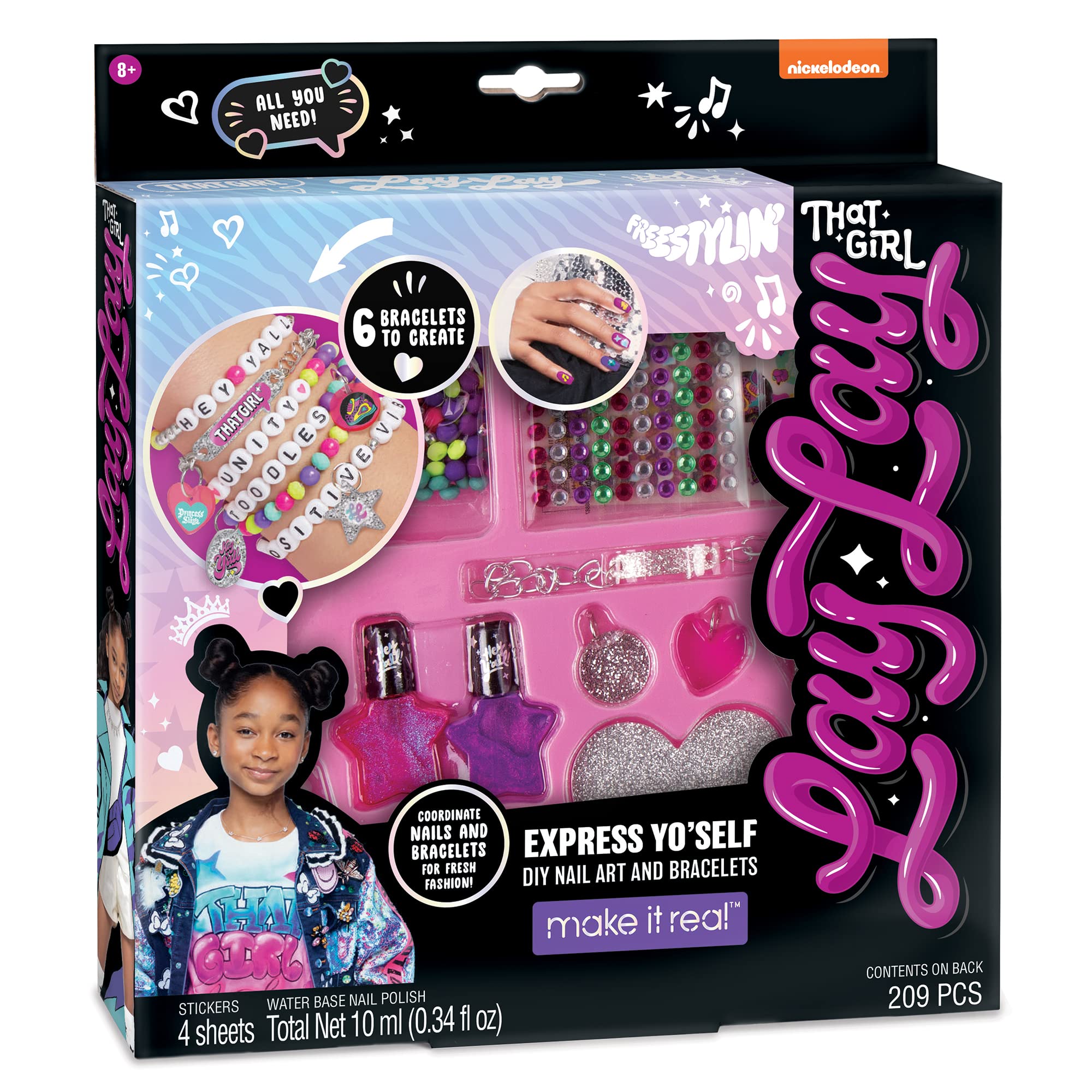 Kit De Decoración De Uñas Y Pulseras Diy Make It Real That Girl Lay - Venta Internacional.