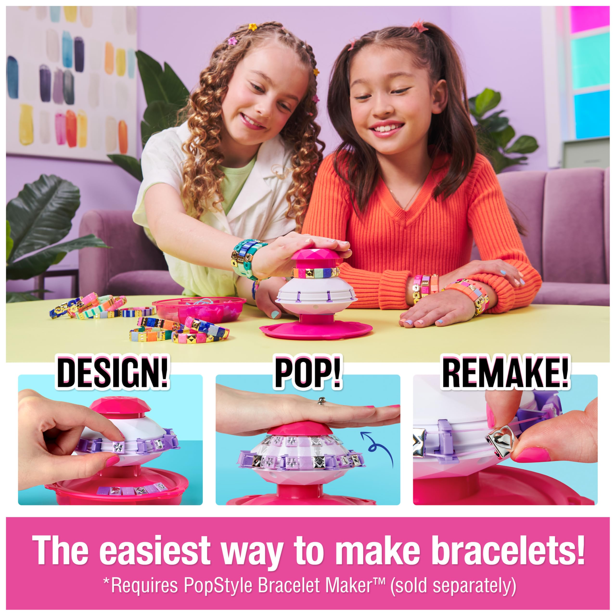 Foto 2 | Paquete De Expansión Para Hacer Pulseras Cool Maker Popstyle Con Más De 50 Cuentas - Venta Internacional.