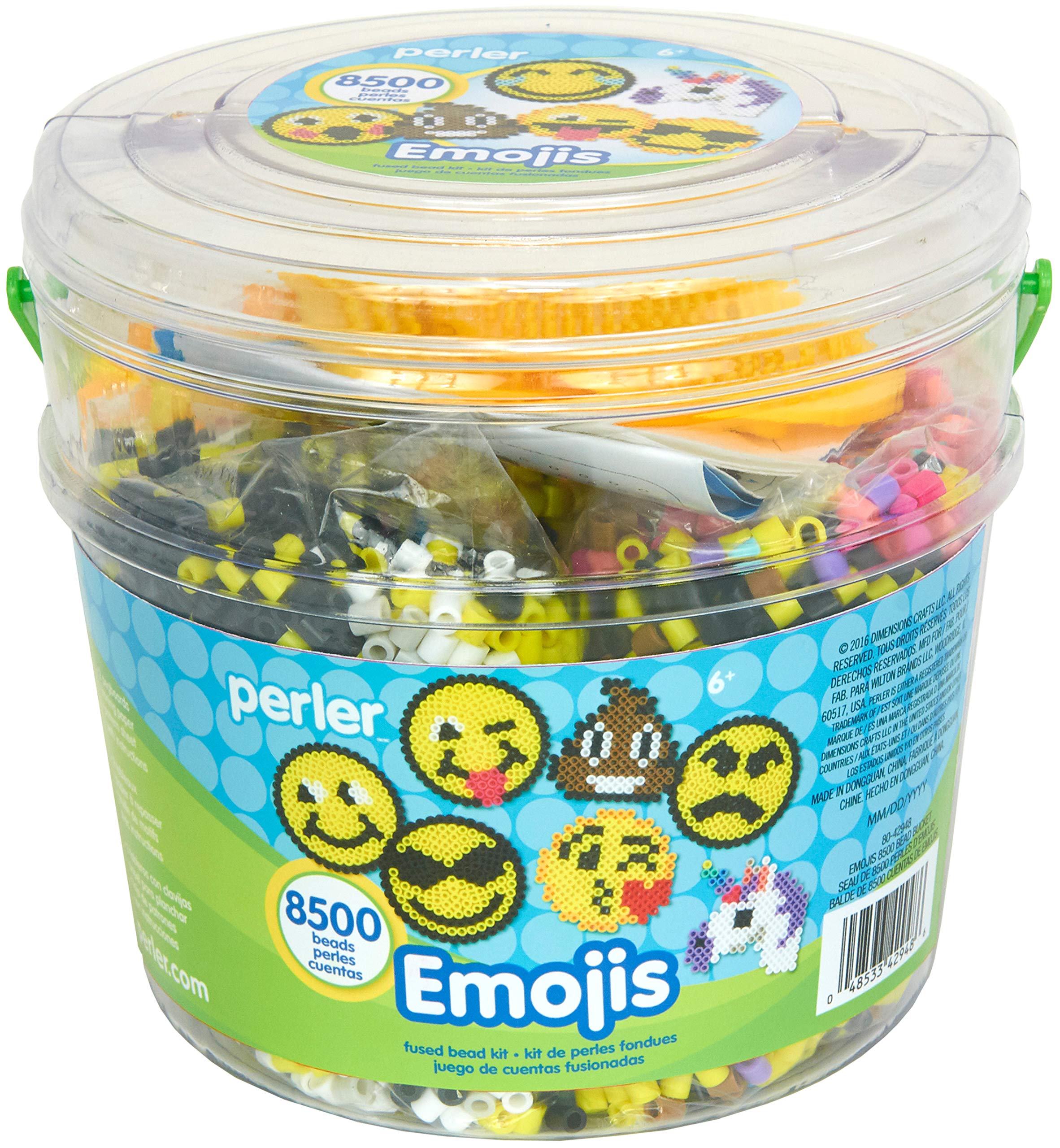 Cubo Para Emojis Craft Perler Beads, 8500 Unidades, Con Tableros Perforados Y Estampado - Venta Internacional.