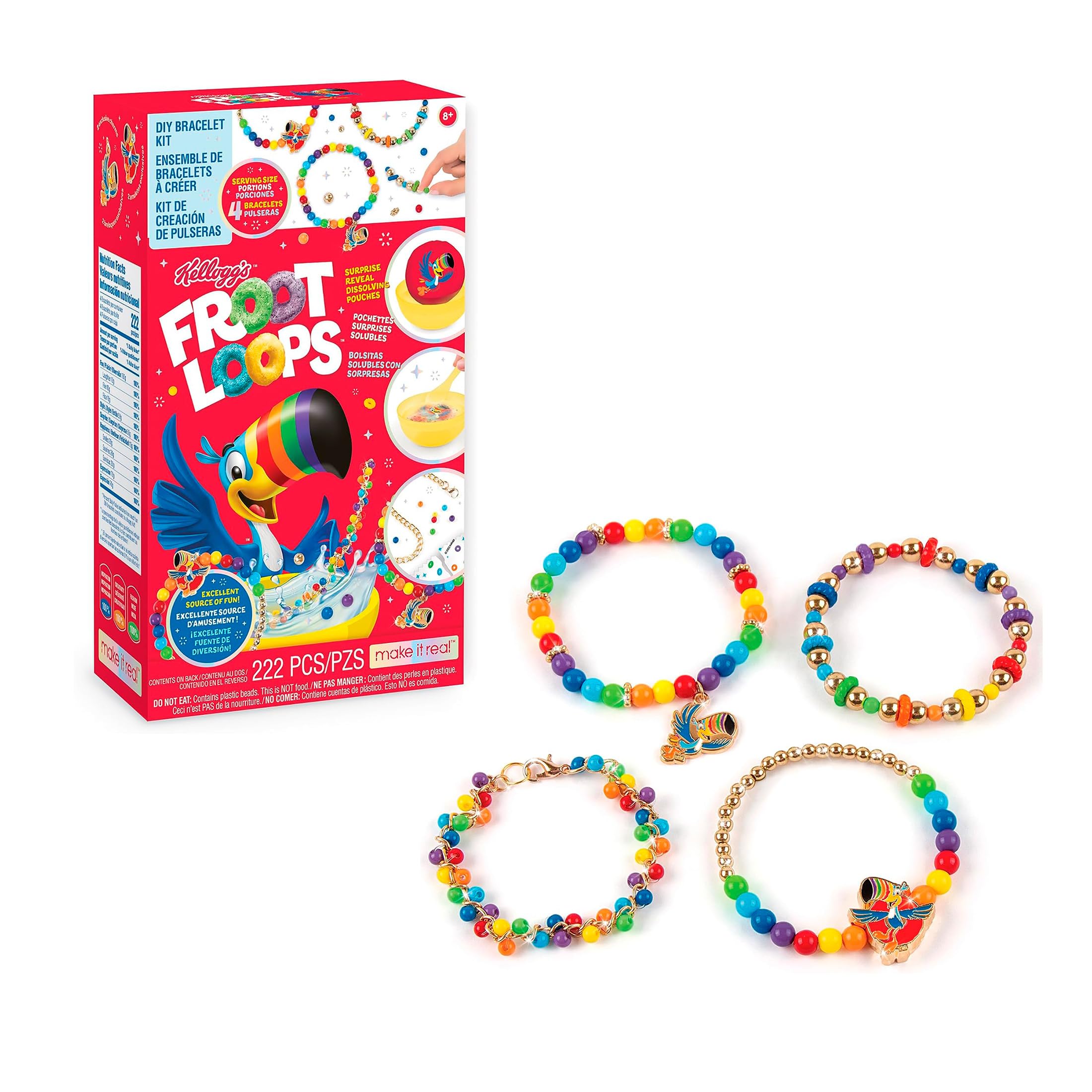 Foto 2 pulgar | Kit De Pulseras Make It Real Kellogg's Cerealsly Cute Froot Loops - Venta Internacional.