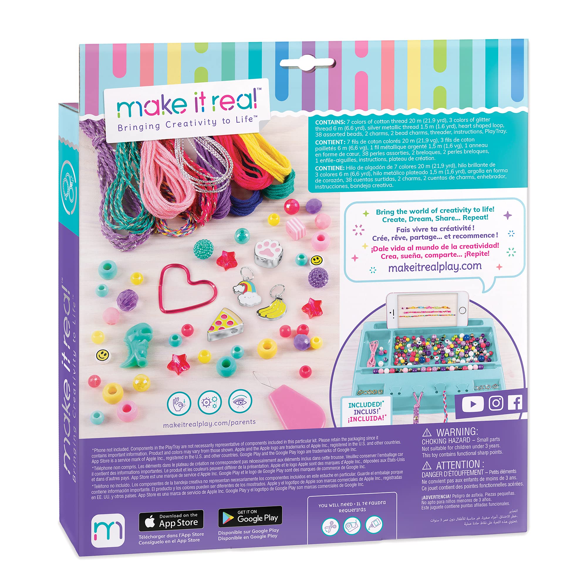 Foto 3 pulgar | Kit Para Hacer Pulseras Make It Real Good Vibes Con Funda Para Niñas Mayores De 8 Años - Venta Internacional.