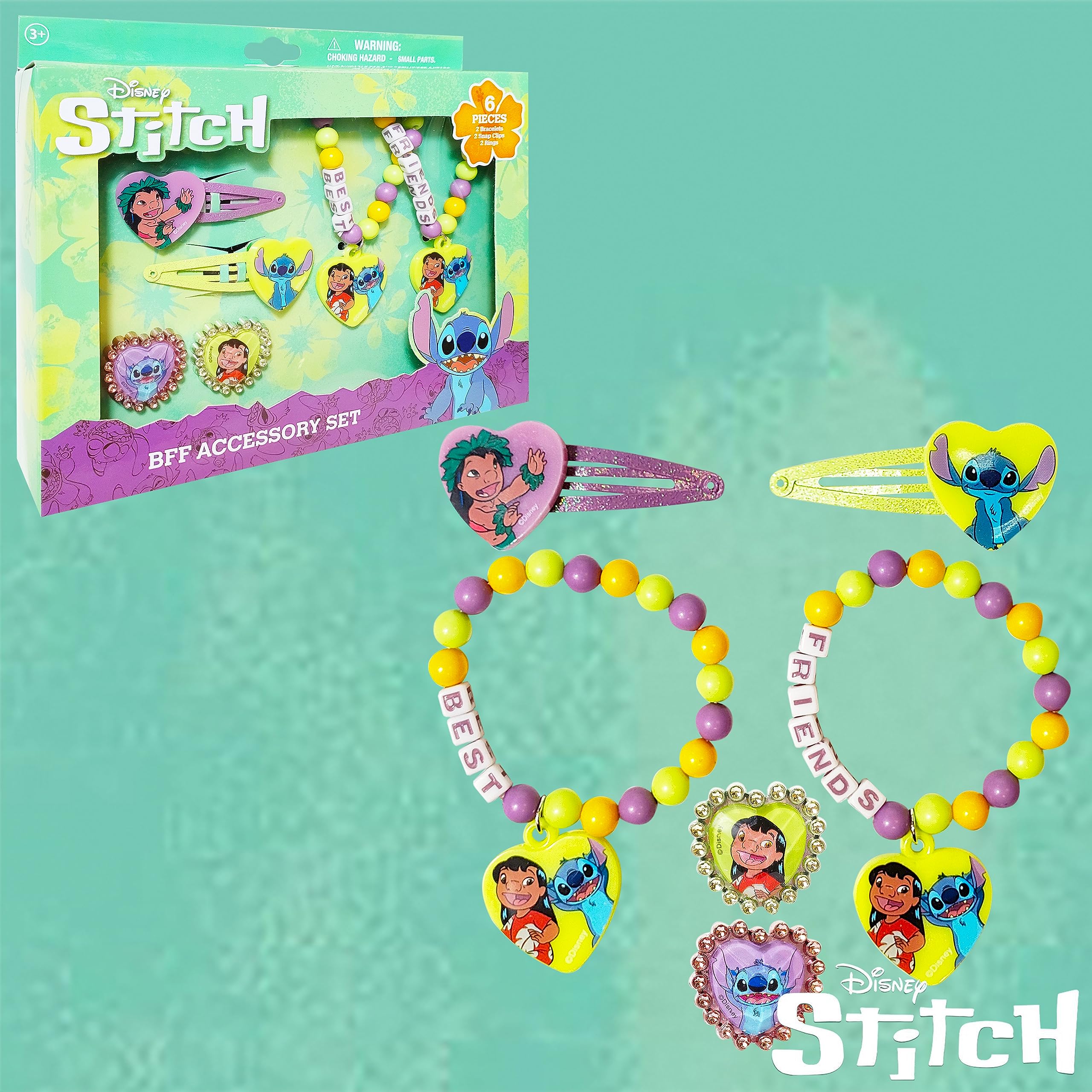 Foto 7 pulgar | Juego De Joyeros De Juguete Luv Her Disney Stitch Girls Bff, 6 Piezas - Venta Internacional.