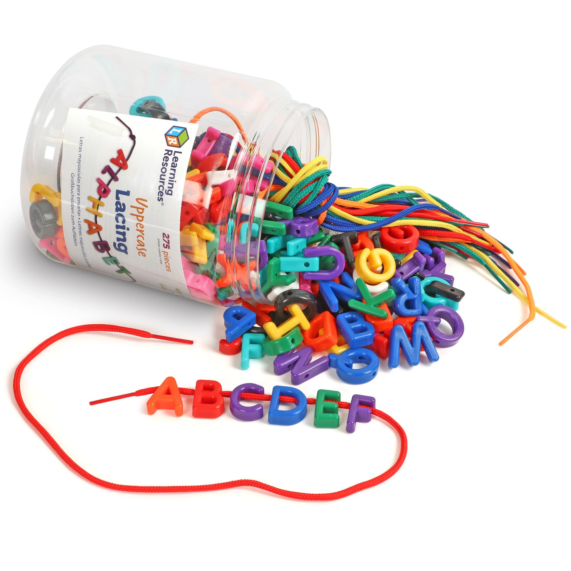 Alfabeto Con Cordones En Mayúscula De Toy Learning Resources, 275 Piezas - Venta Internacional.