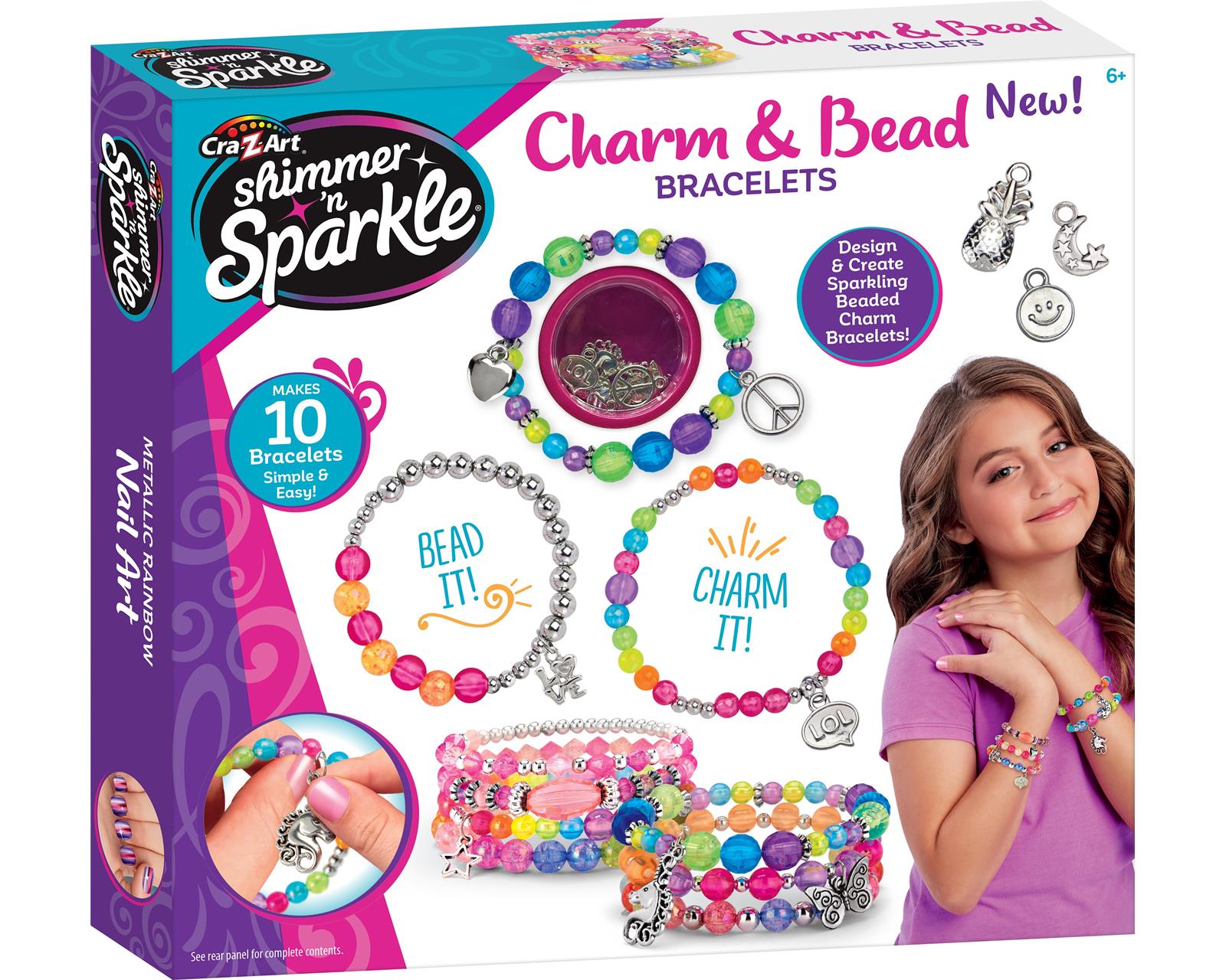 Foto 2 pulgar | Set de Juego Cra-Z-Art para Niñas Shimmer And Sparkle Fabrica de Pulseras con Charms