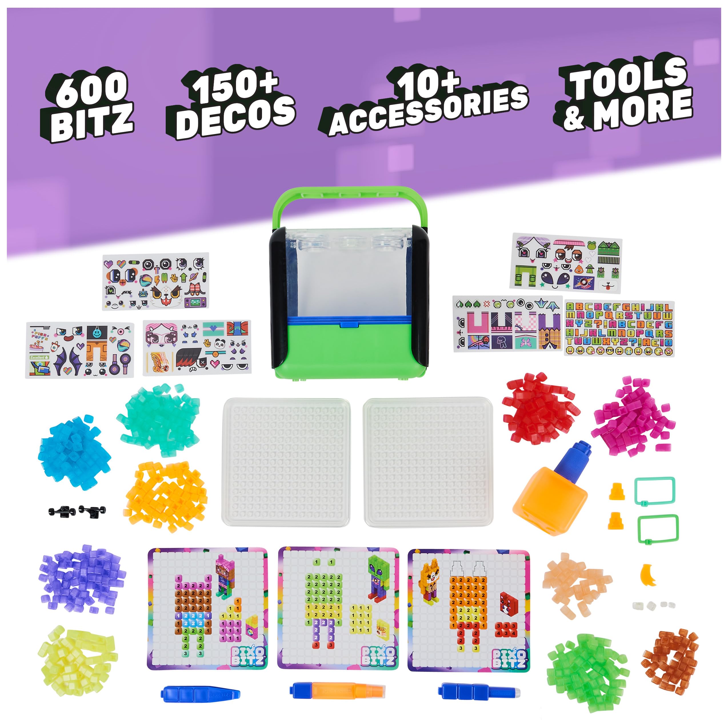 Foto 8 pulgar | Juguetes Infantiles Arts And Crafts Pixobitz Neon Studio Con 600 Cuentas - Venta Internacional.