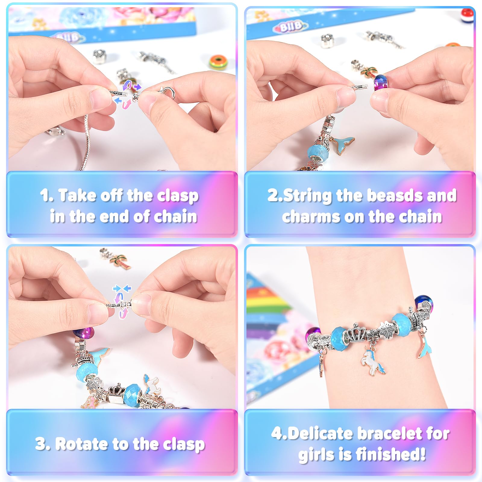 Foto 8 pulgar | Kit De Fabricación De Joyas Biib Para Niñas De 8 A 12 Años - Venta Internacional.