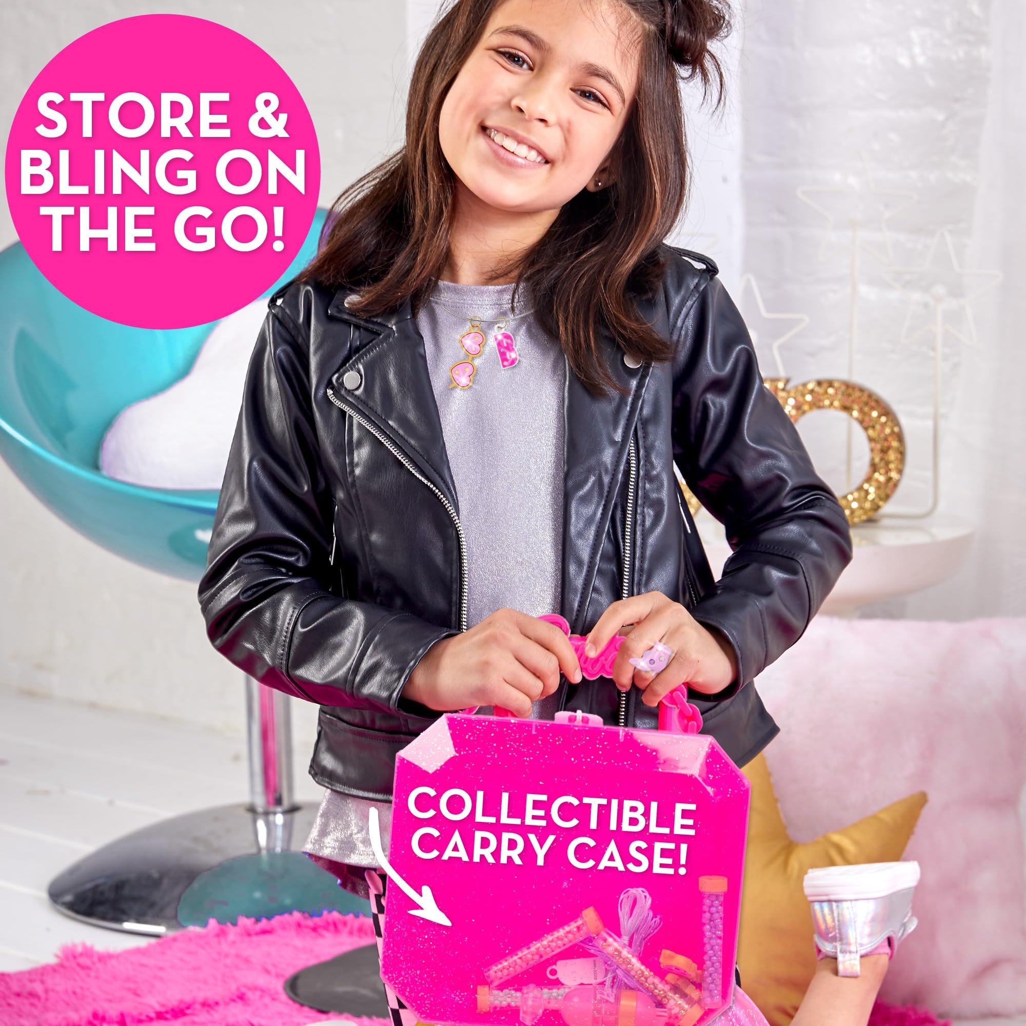 Foto 7 pulgar | Kit Para Hacer Joyas Barbie Sparkling Bling Con Estuche De Almacenamiento 6+ - Venta Internacional.