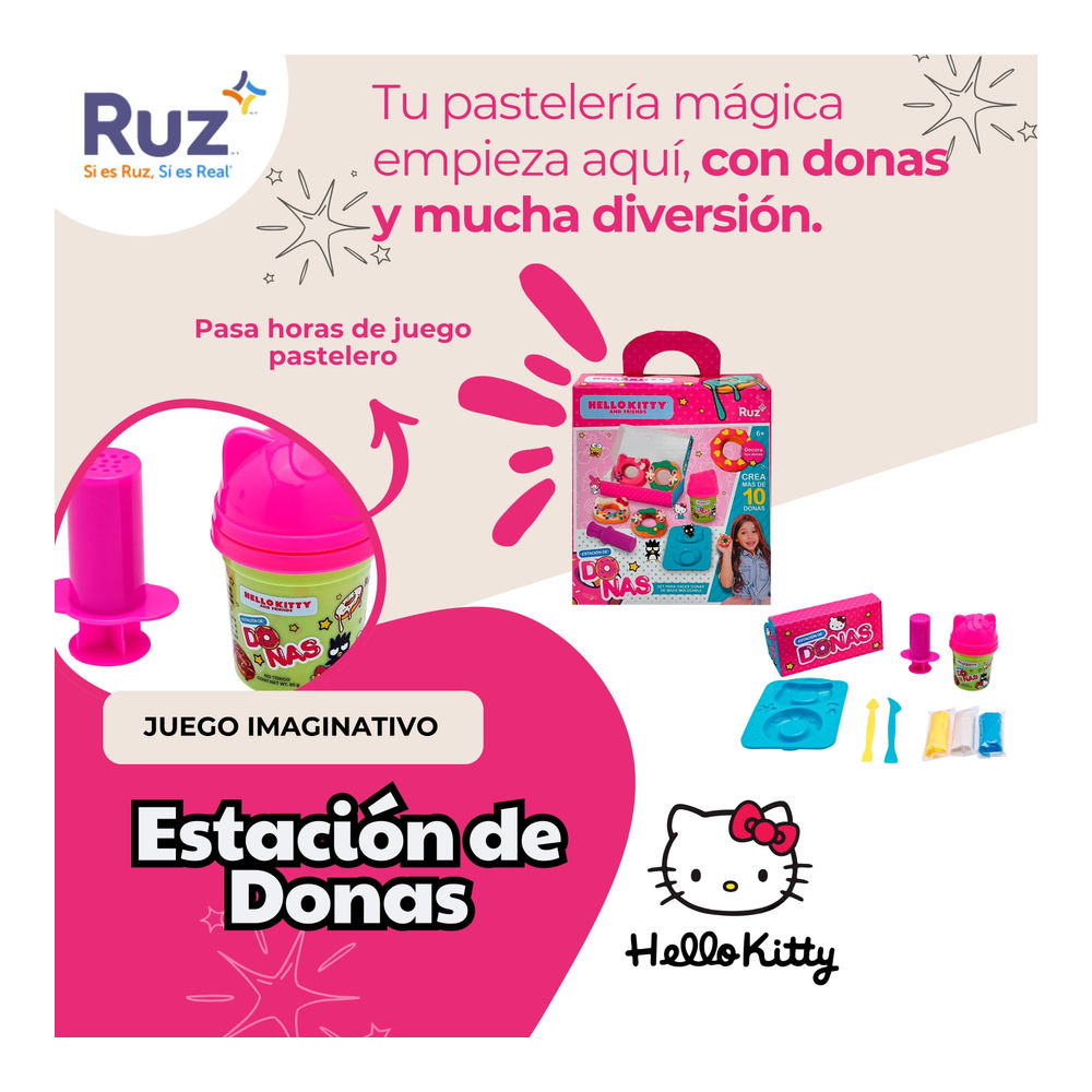 Foto 5 pulgar | Estación De Donas Ruz Sanrio (hello Kitty And Friends Con Accesorios)