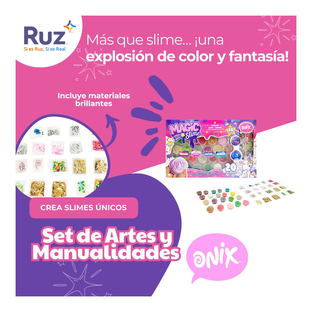 Foto 5 pulgar | Set De Artes Y Manualidades Ruz (onix Magic Slime Multicolor)