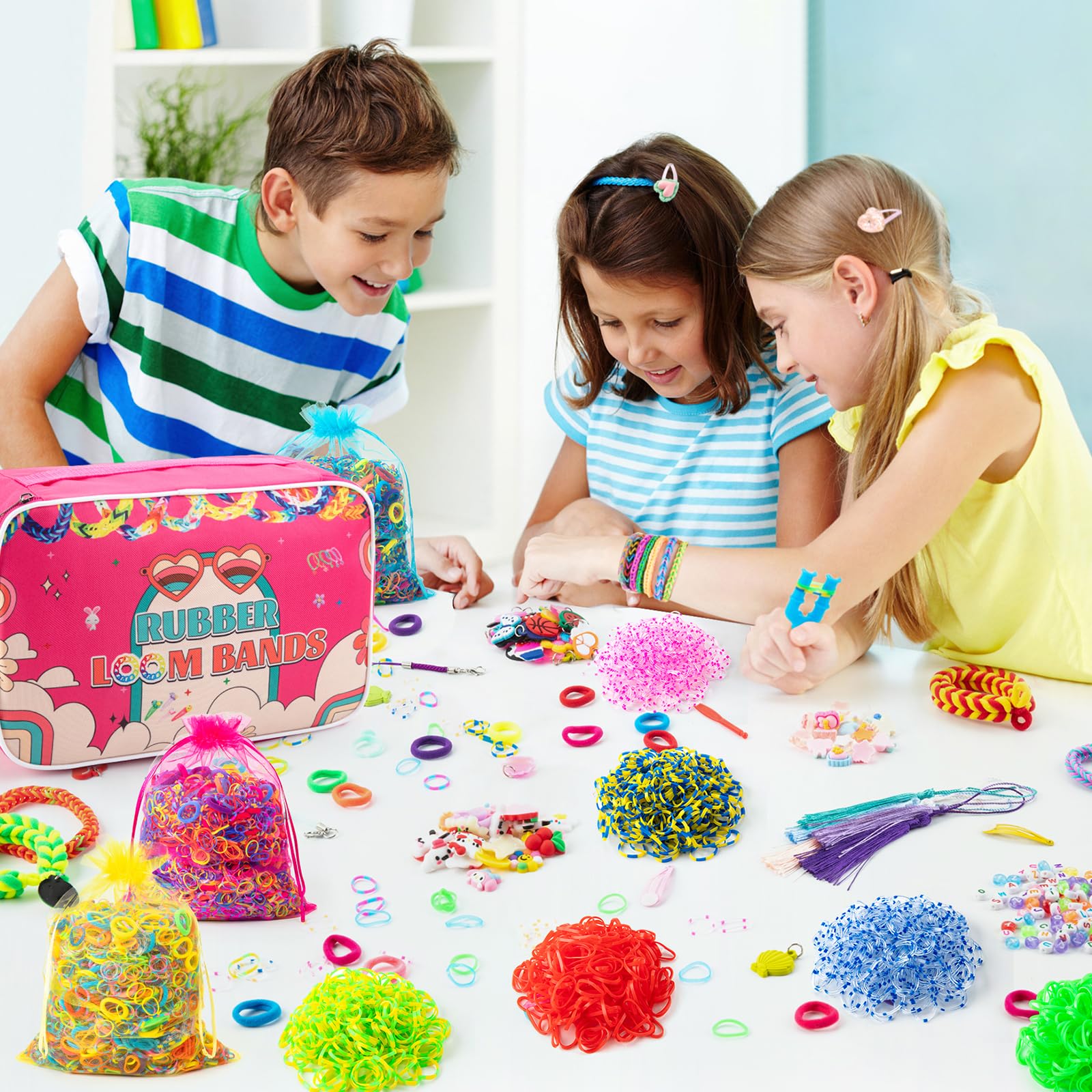 Foto 3 | Kit De Bandas De Goma Sundaymot 18000+ Con Bolsa De Lona Para Niños - Venta Internacional.