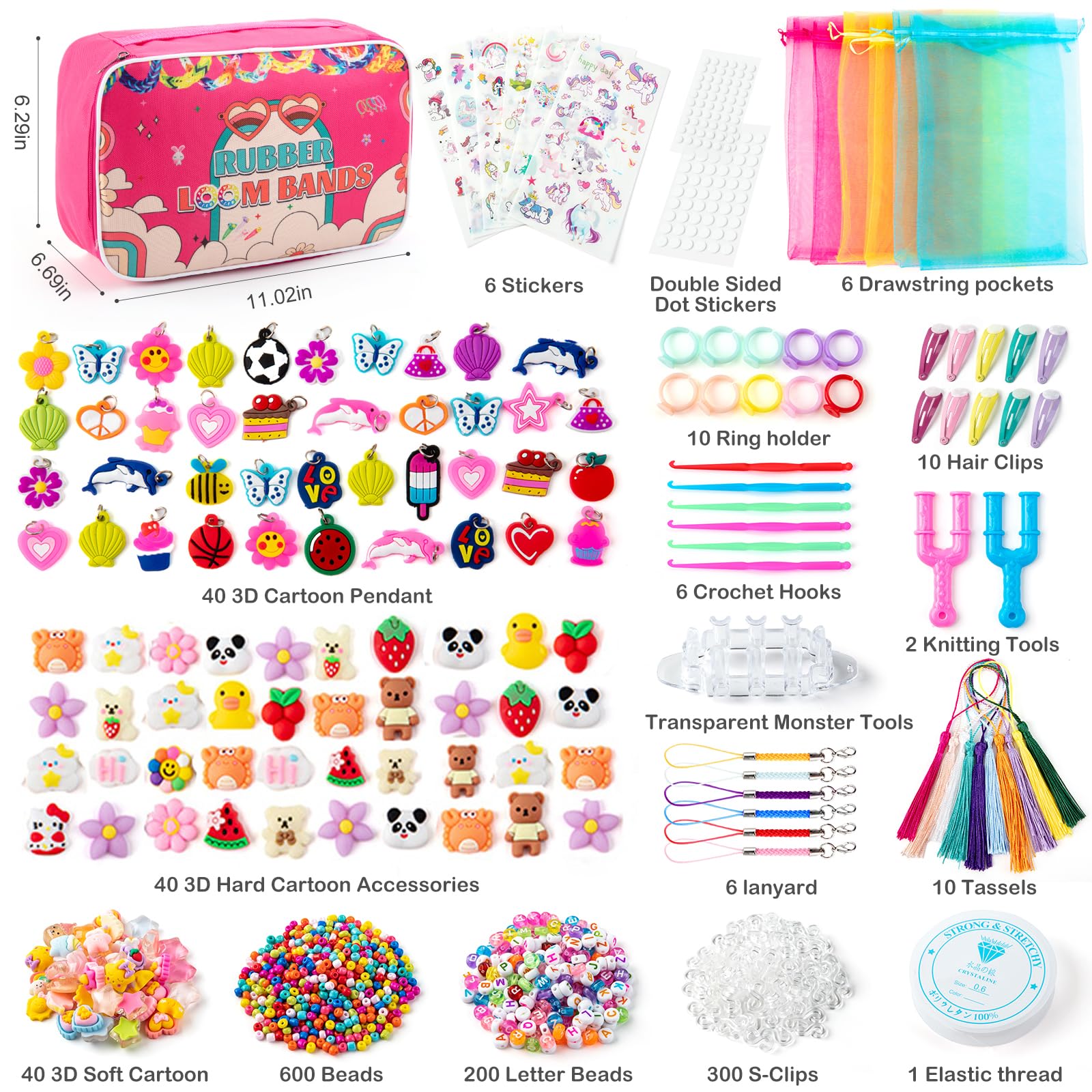 Foto 7 pulgar | Kit De Bandas De Goma Sundaymot 18000+ Con Bolsa De Lona Para Niños - Venta Internacional.