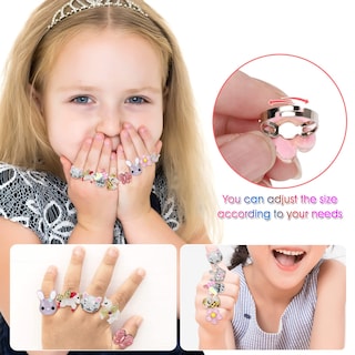 Foto 3 | Juego De 9 Anillos Para Niñas Pequeñas Ajustable De 3 A 12 Años - Venta Internacional.