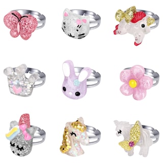 Foto 7 | Juego De 9 Anillos Para Niñas Pequeñas Ajustable De 3 A 12 Años - Venta Internacional.