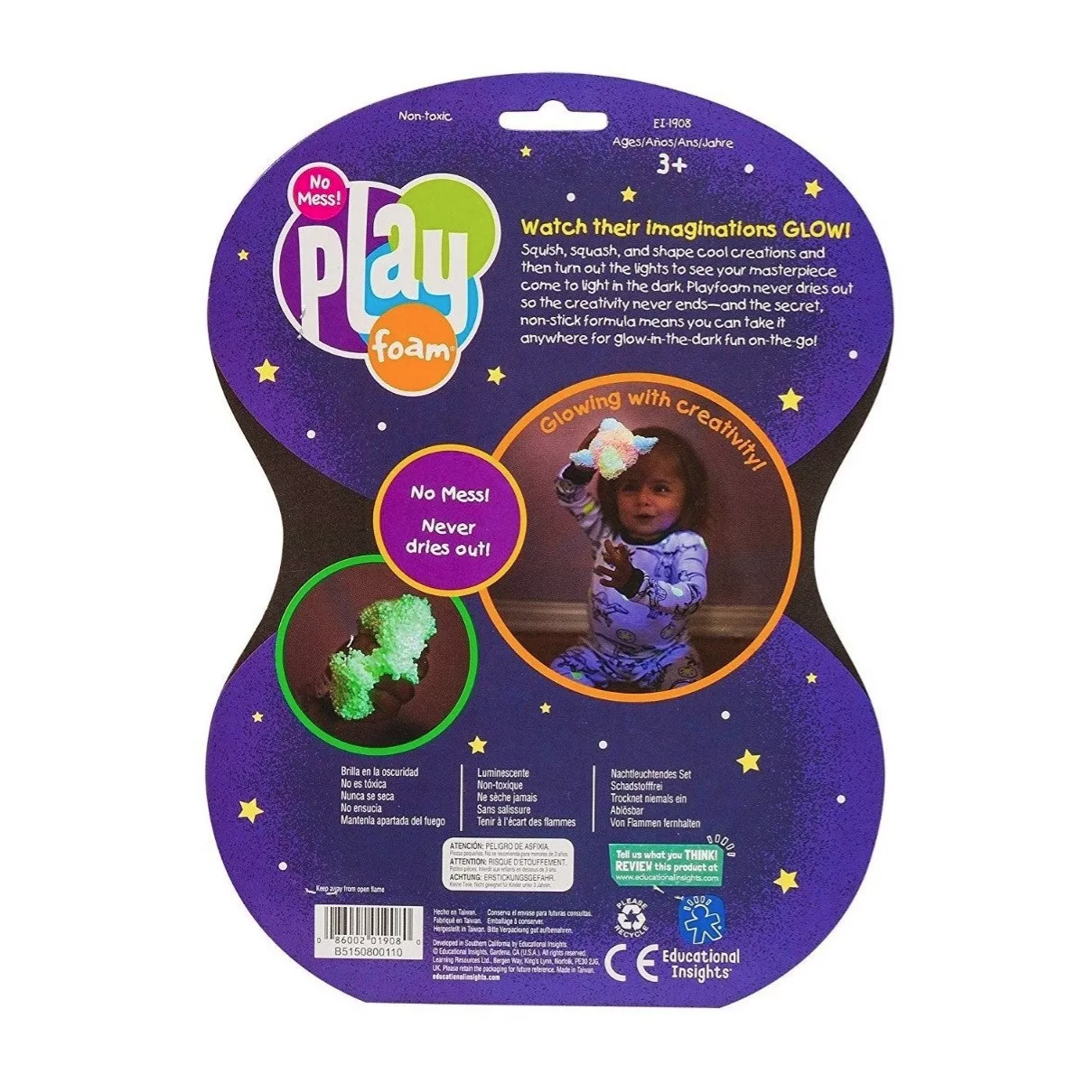 Foto 3 pulgar | Playfoam Educational Insights Glow In The Dark 4 Piezas