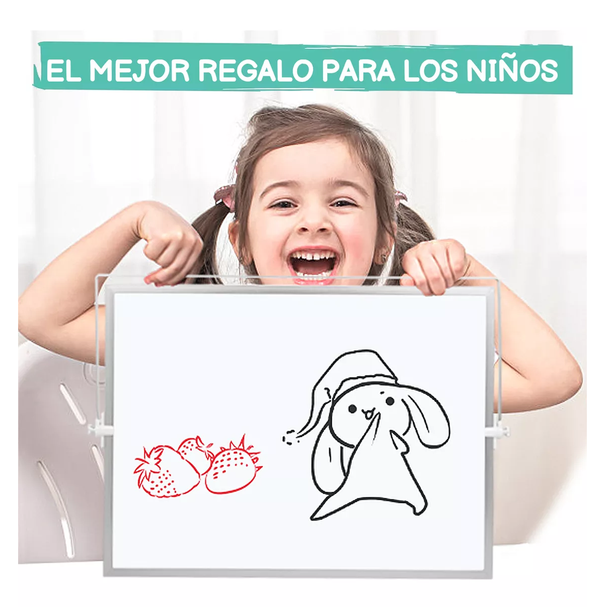 Foto 4 | Pizarron 40 X 30 2 Caras Con Soporte Plumon Y Calendario Blanco