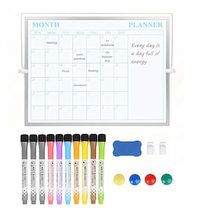 Foto 1 | Pizarron 40 X 30 2 Caras Con Soporte Plumon Y Calendario Blanco