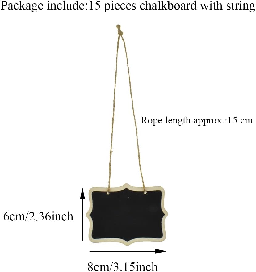 Foto 3 pulgar | Pizarras De Doble Cara De 8 X 6 Cm Con Cuerda Para Colgar - Venta Internacional.