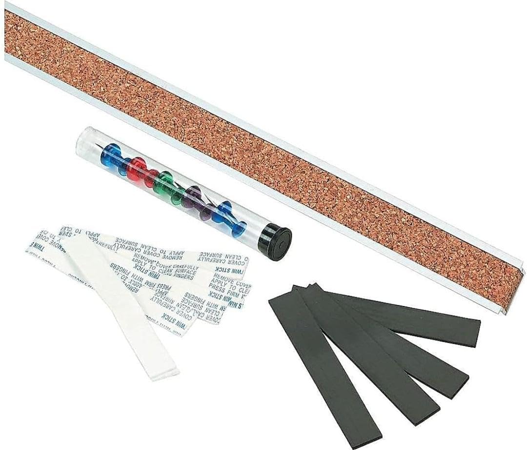 Foto 4 | Tablero De Corcho Bulletin Bar Strip Quartet, 18 X 1 Cm, Aluminio, Color Beige - Venta Internacional.