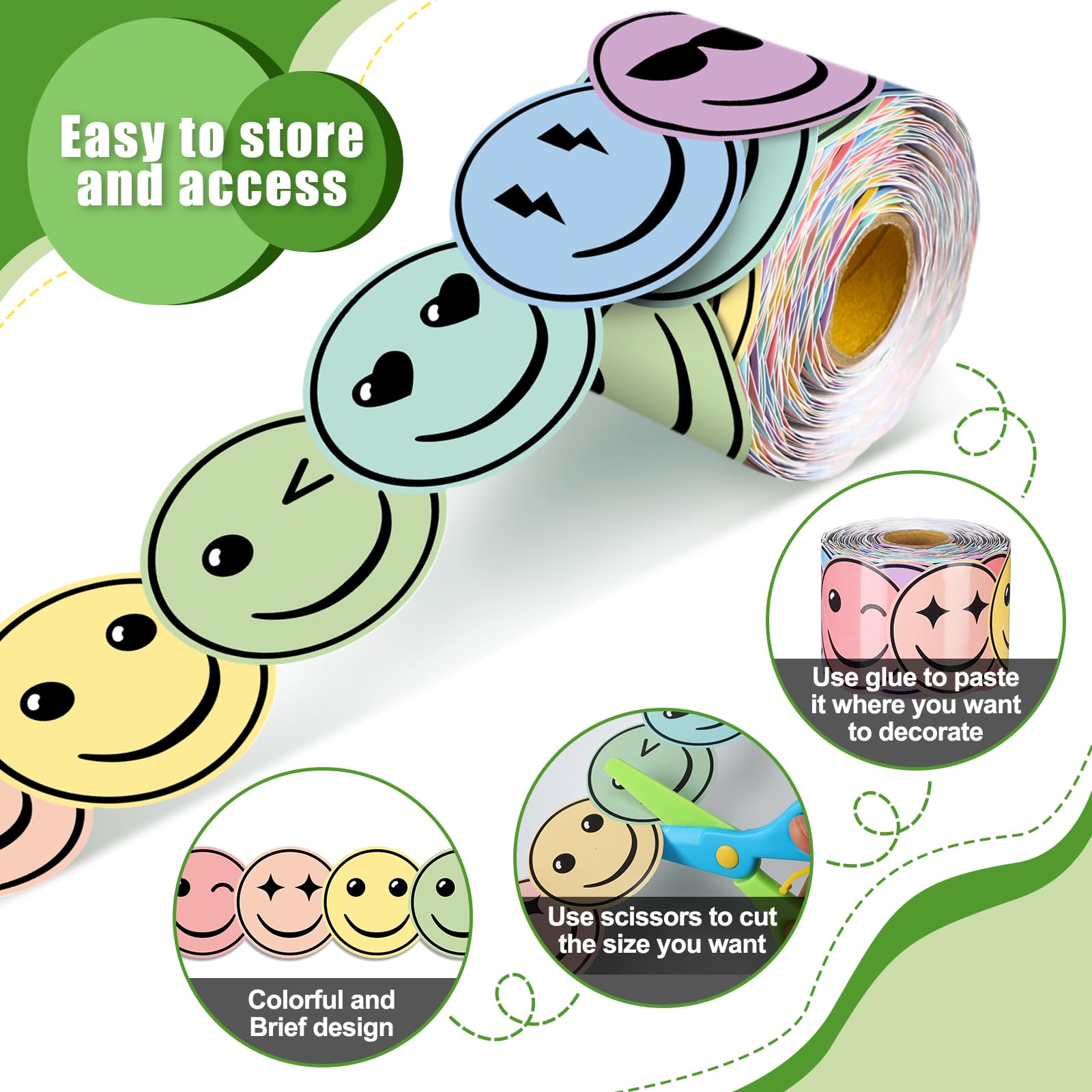 Foto 3 | Tablón De Anuncios Border Zonon Happy Face De 20 M Para Aula - Venta Internacional.