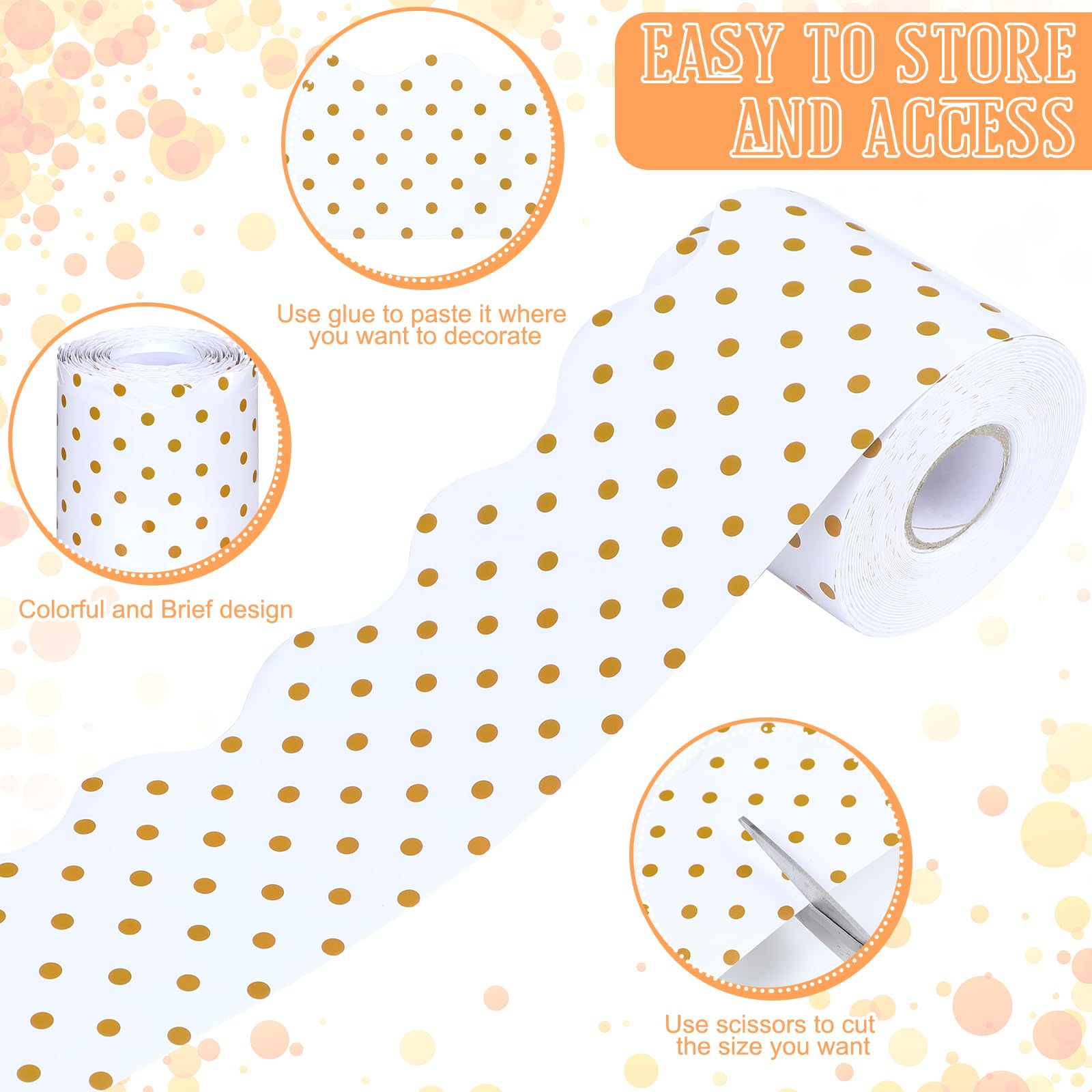 Foto 3 | Tablón De Anuncios Con Borde Zonon Simply Boho Gold Dot, 20 M X 7,6 Cm - Venta Internacional.