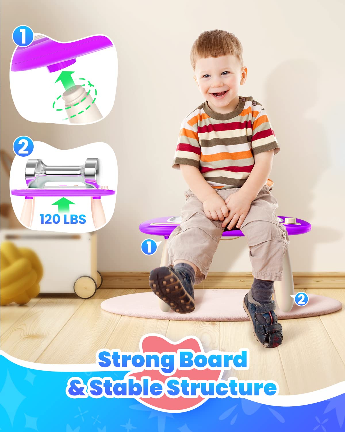 Foto 4 pulgar | Pizarra Magnética Seimome Para Niños De 1 A 2 Años, Color Morado - Venta Internacional.