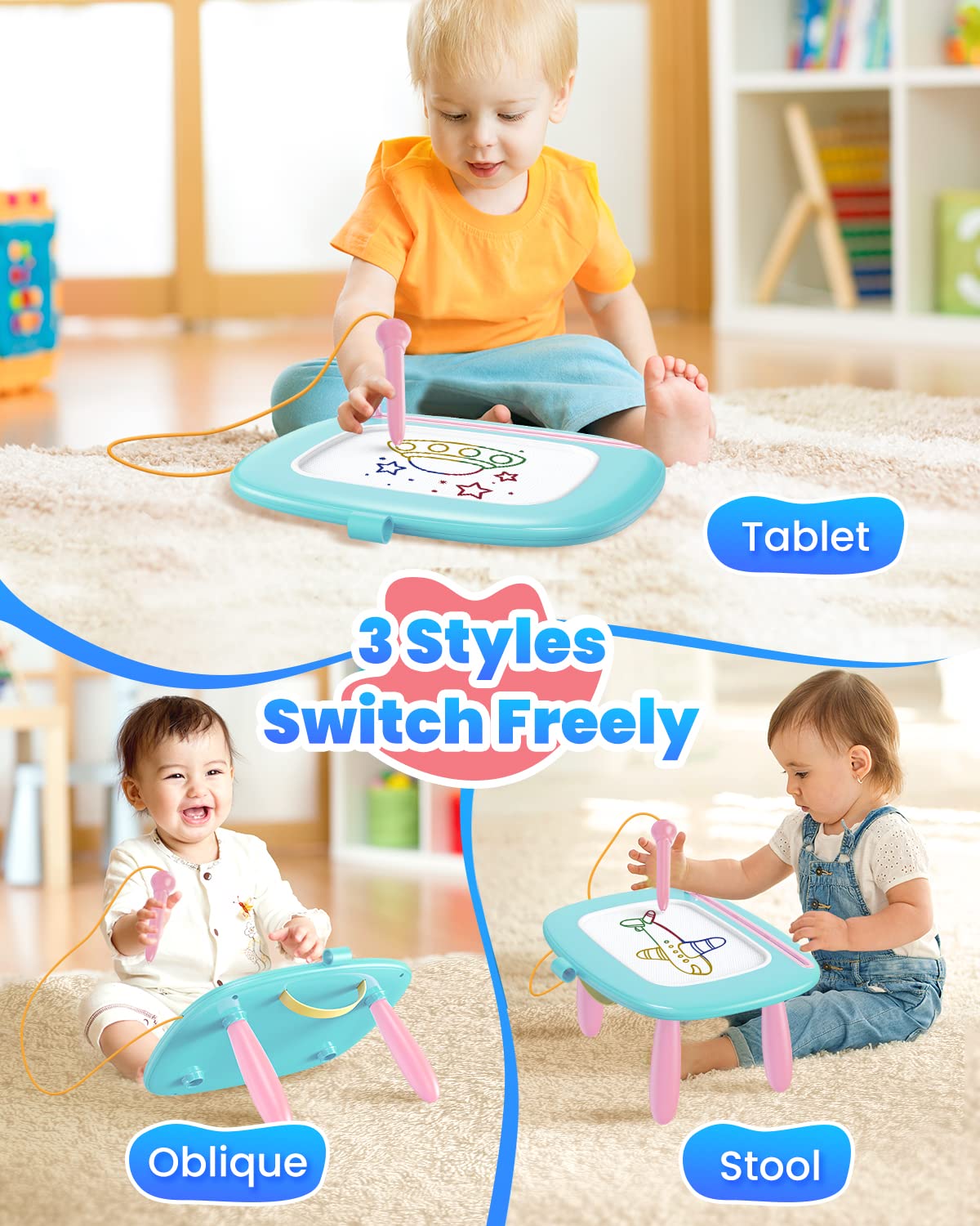 Foto 3 pulgar | Tablero De Dibujo Magnético Seimome Para Niños De 1 A 2 Años - Venta Internacional.