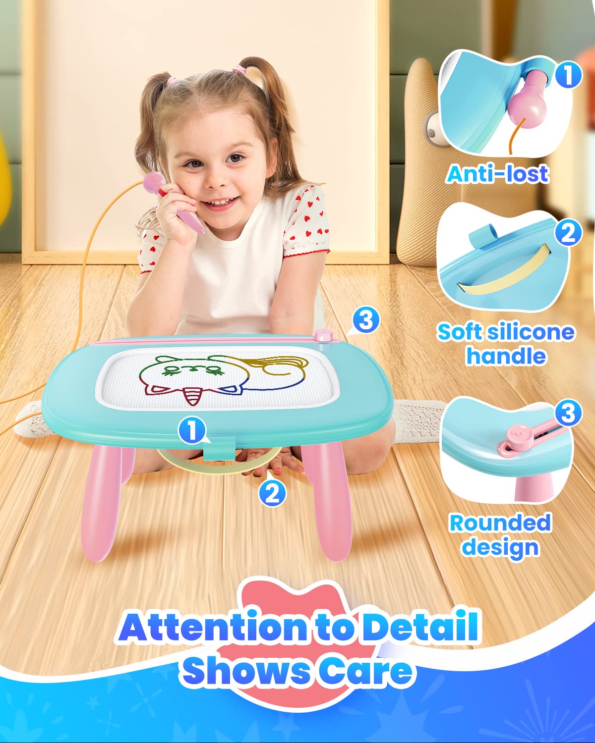 Foto 6 pulgar | Tablero De Dibujo Magnético Seimome Para Niños De 1 A 2 Años - Venta Internacional.