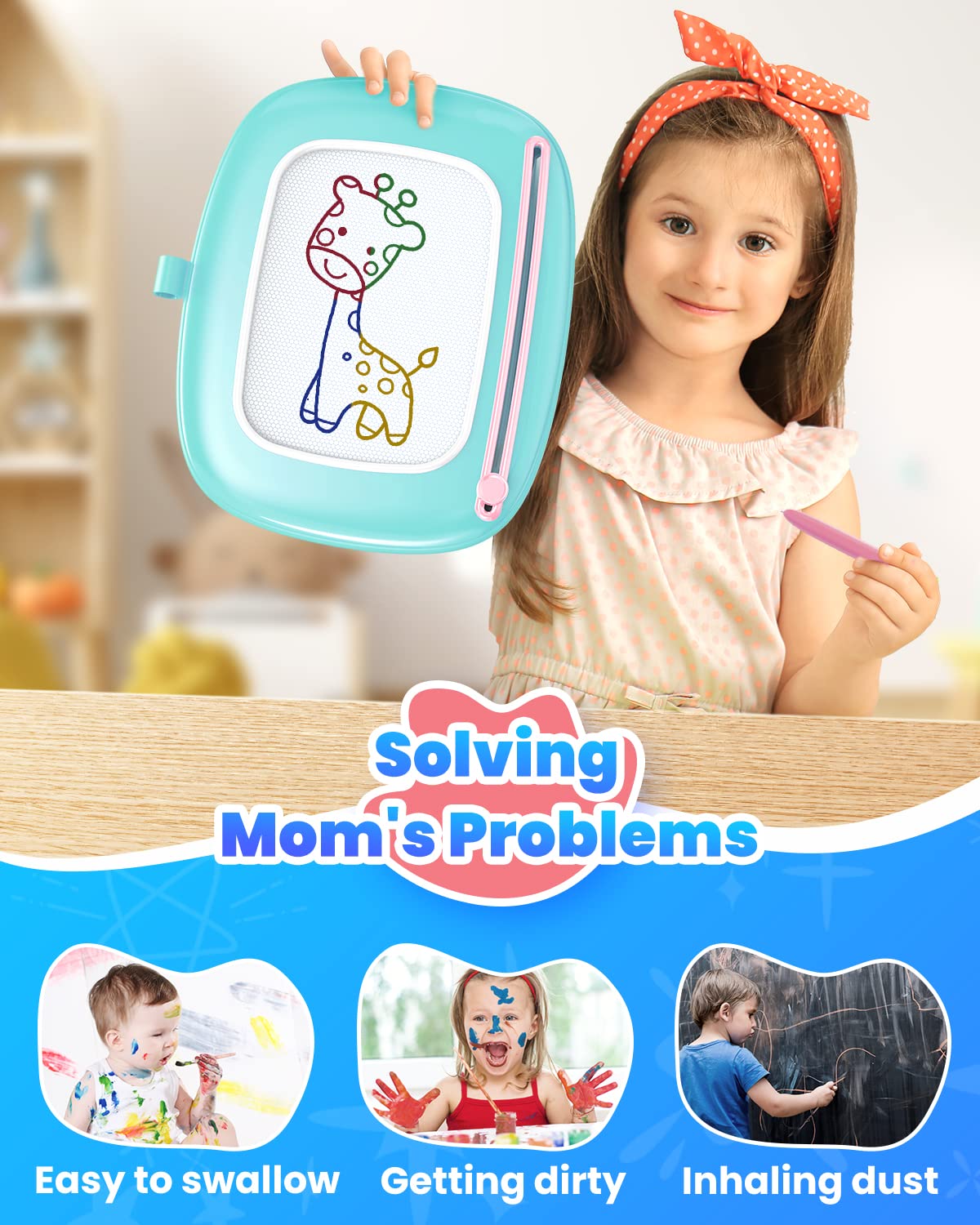 Foto 7 pulgar | Tablero De Dibujo Magnético Seimome Para Niños De 1 A 2 Años - Venta Internacional.
