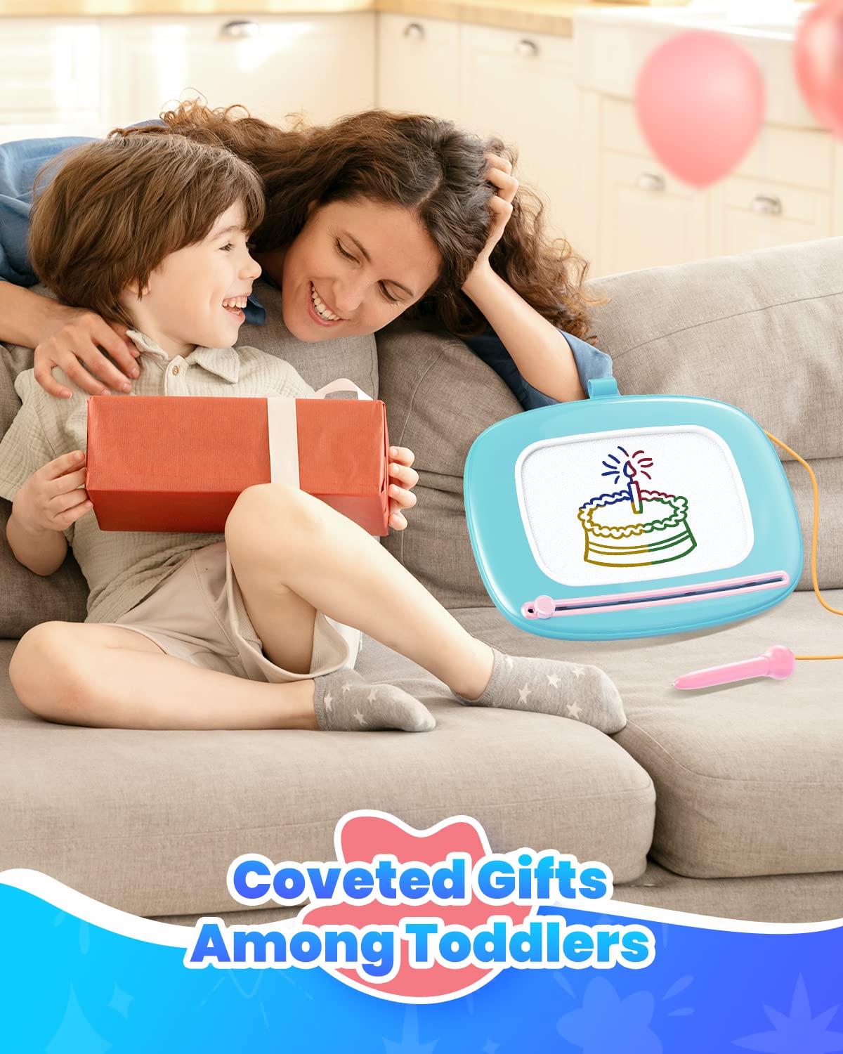 Foto 7 | Tablero De Dibujo Magnético Seimome Para Niños De 1 A 2 Años - Venta Internacional.