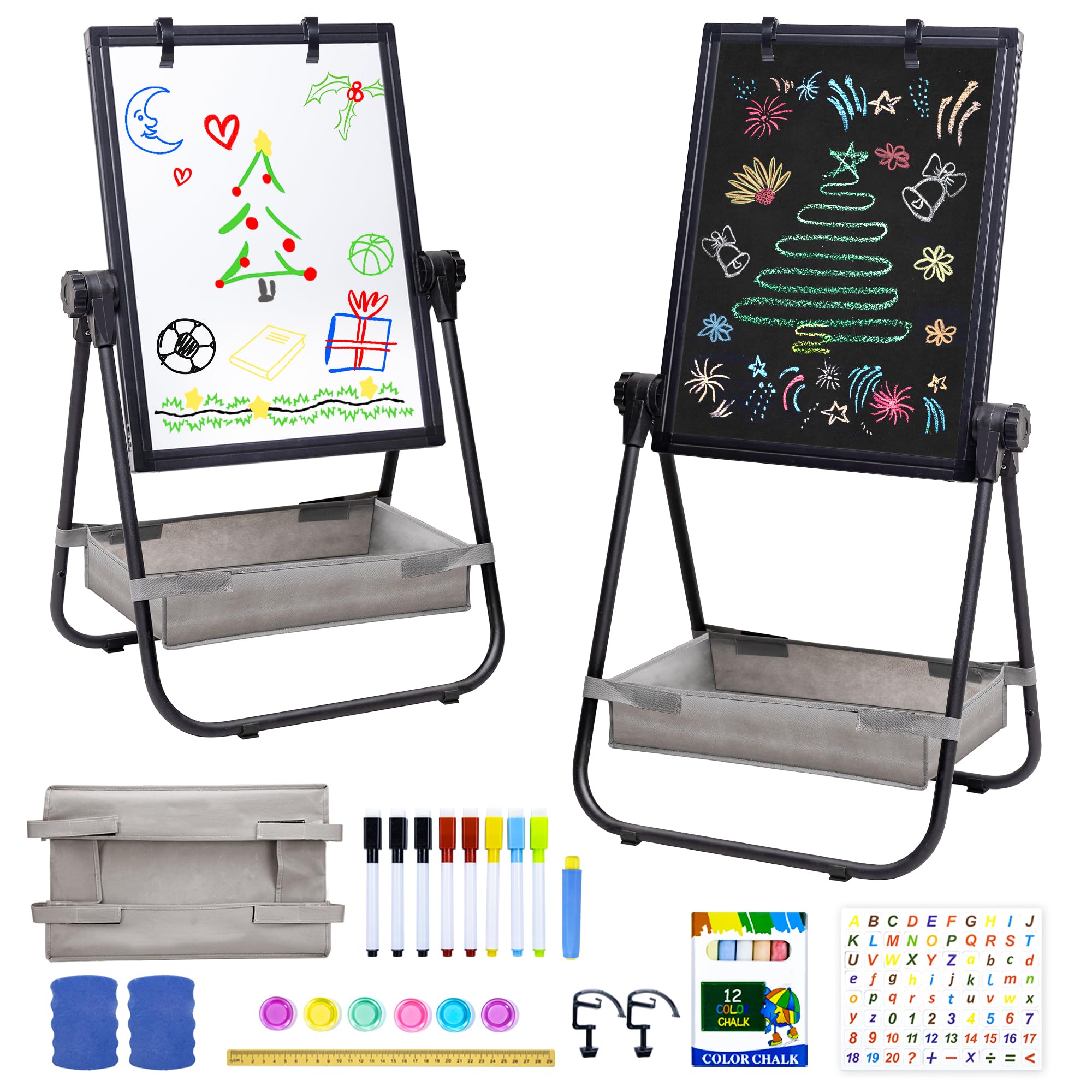 Foto 2 pulgar | Caballete Weyoung Para Niños, Ajustable, De Pie, Con Pizarra Y Pizarra - Venta Internacional.
