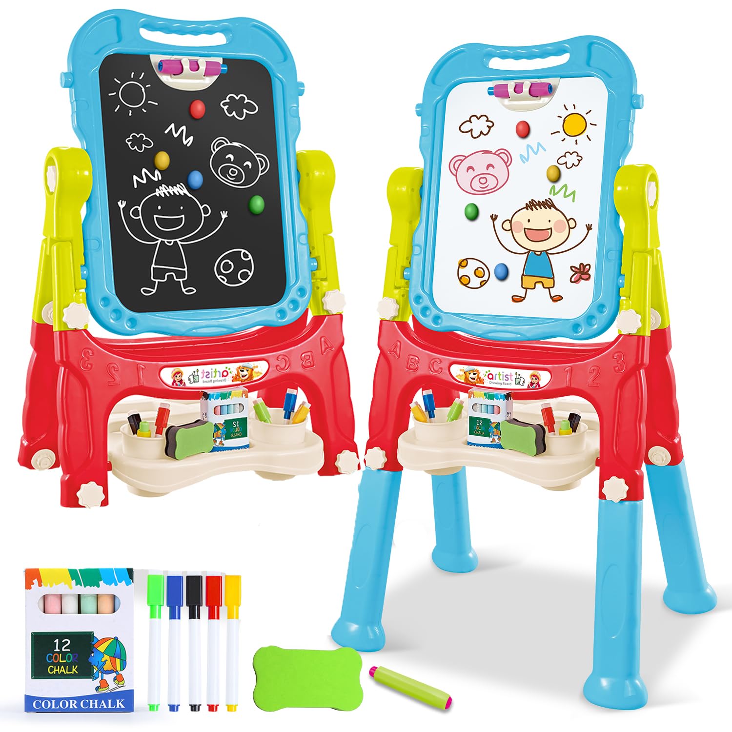 Foto 2 pulgar | Tiza Magnética Y Pizarra Blanca Art Easel Holyfun Para Niños Pequeños - Venta Internacional.