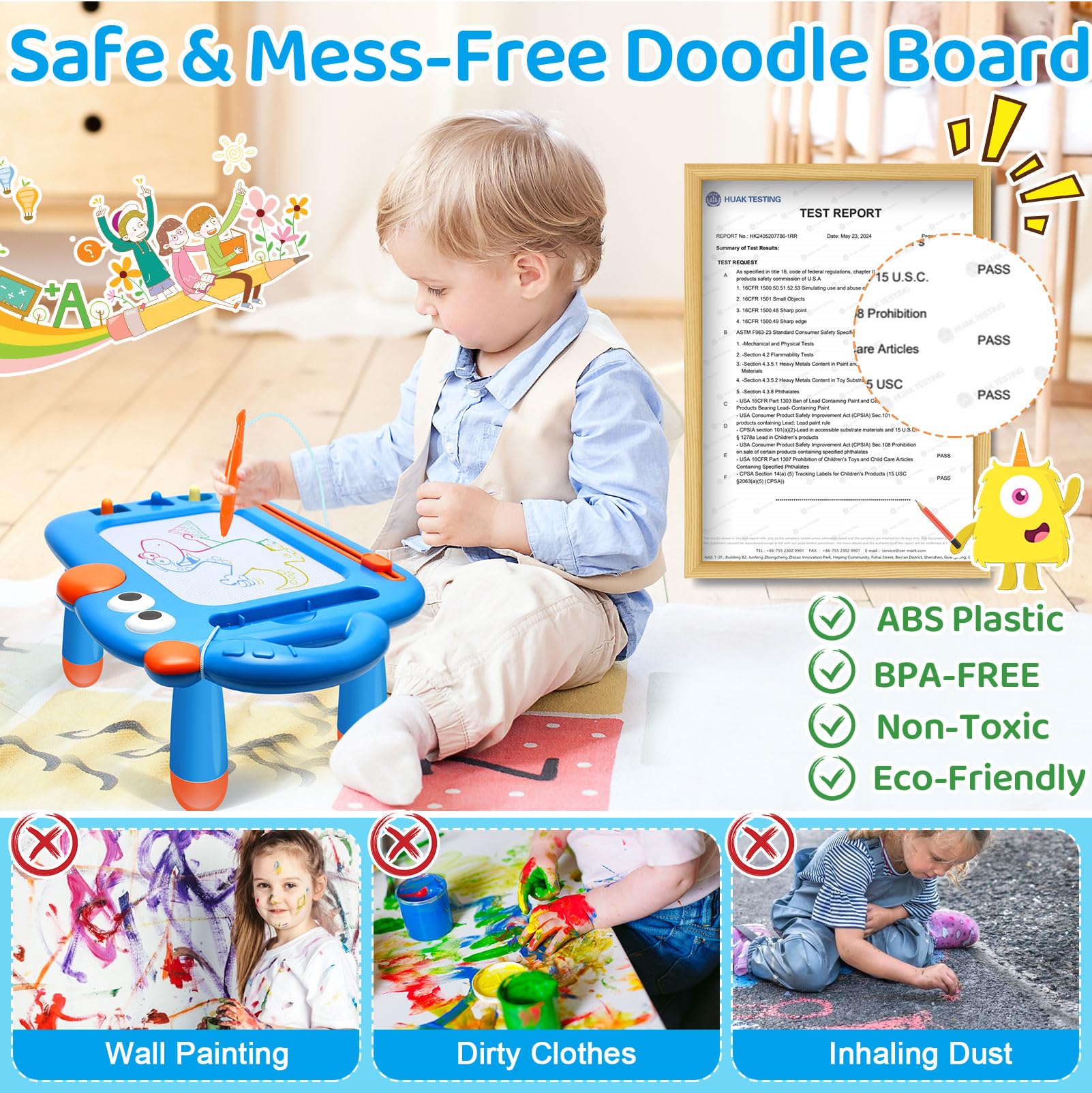 Foto 4 pulgar | Tablero De Dibujo Magnético Yubaleer Para Niños Pequeños De 1 A 3 Años - Venta Internacional.