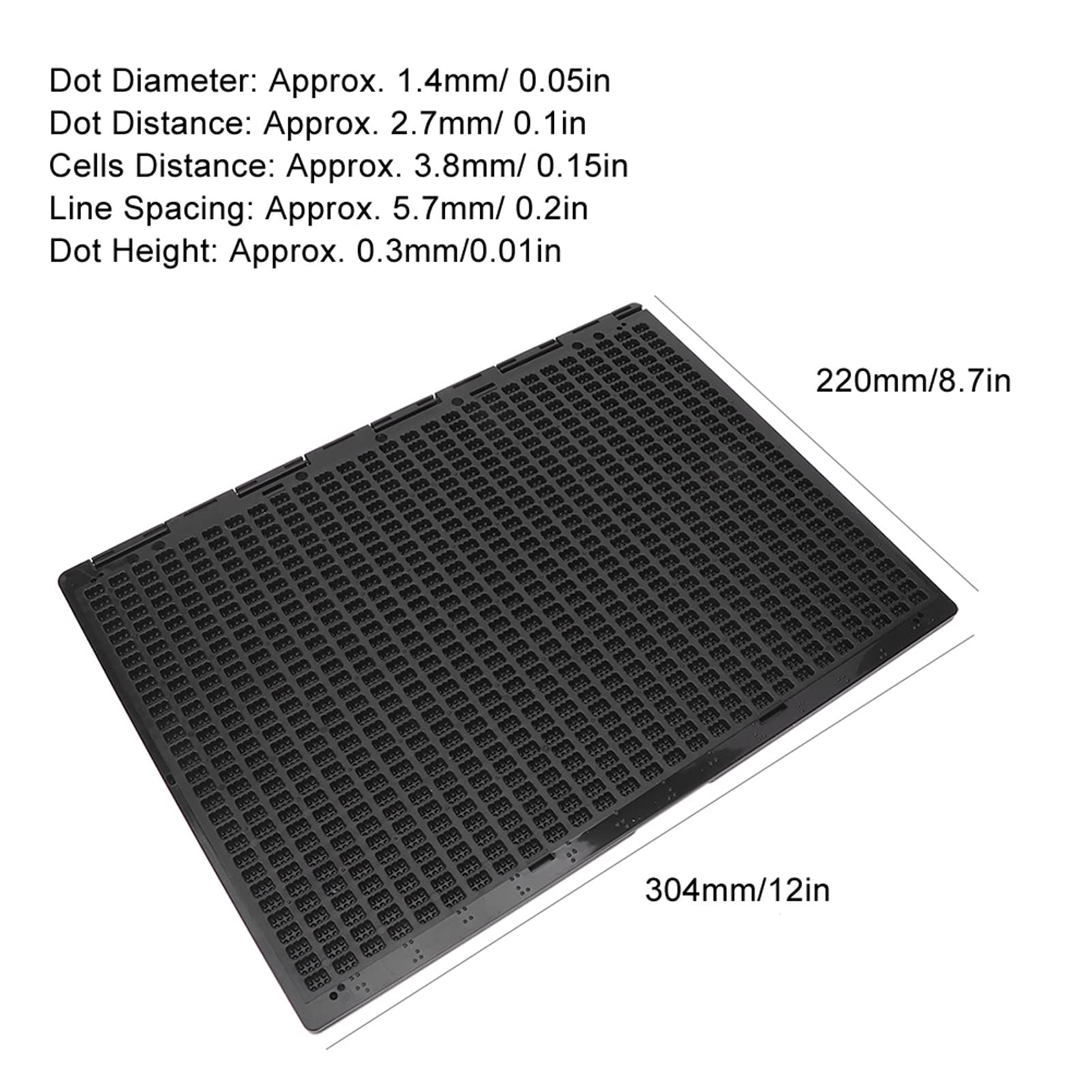 Foto 3 | Pizarra Portátil Para Escribir En Braille Estink, 27 Líneas, 30 Celdas - Venta Internacional.