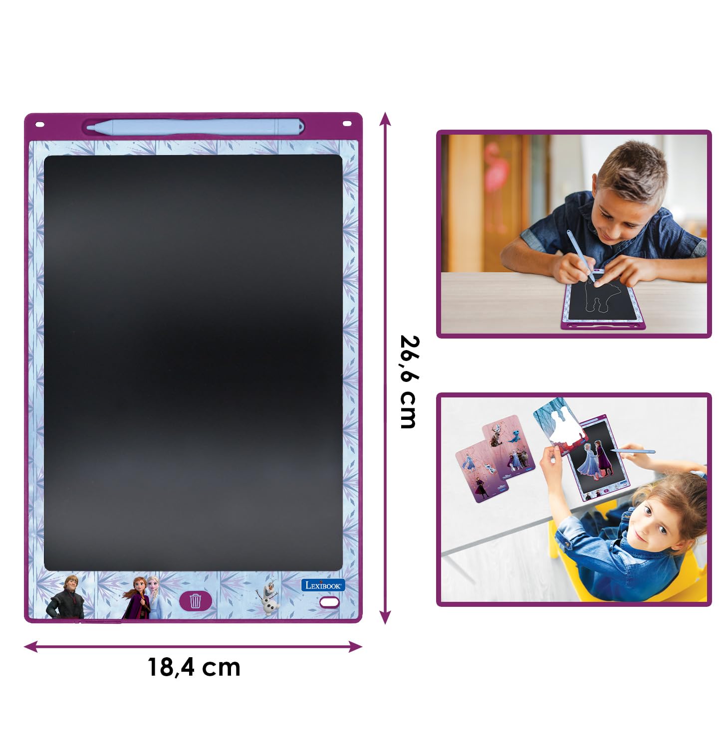 Foto 3 pulgar | Lexibook De Juguetes De Arte Y Artesanía Frozen Magic Slate, Tamaño A4 - Venta Internacional.