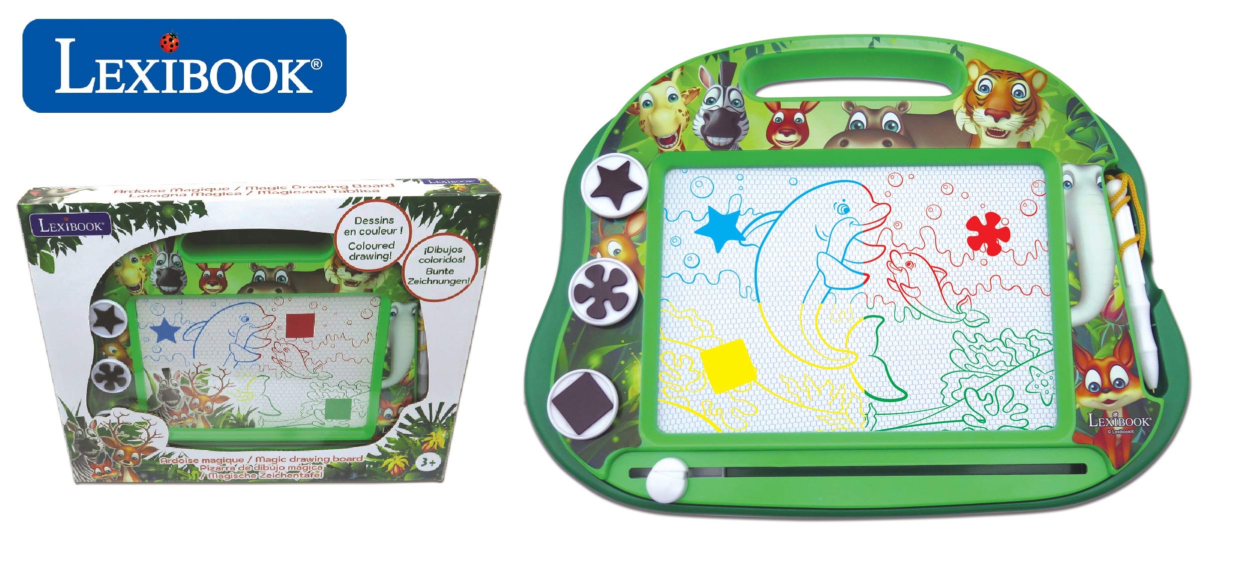 Foto 2 | Tablero De Dibujo Lexibook Magic Magnetic Animals Con Lápiz Capacitivo - Venta Internacional.