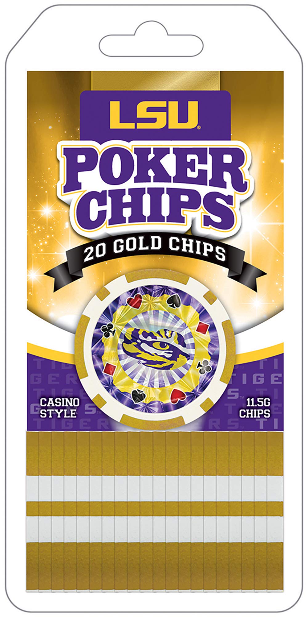 Fichas De Póker Masterpieces Casino Ncaa Lsu Tigers 20 Piezas - Venta Internacional.