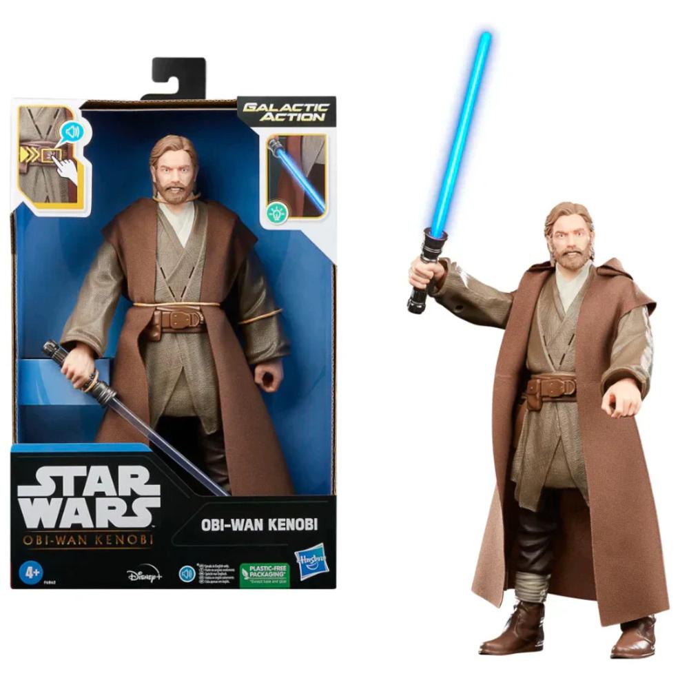 Foto 4 pulgar | Figura Electrónica Interactiva Star Wars Galactic Action: Obi Wan Kenobi