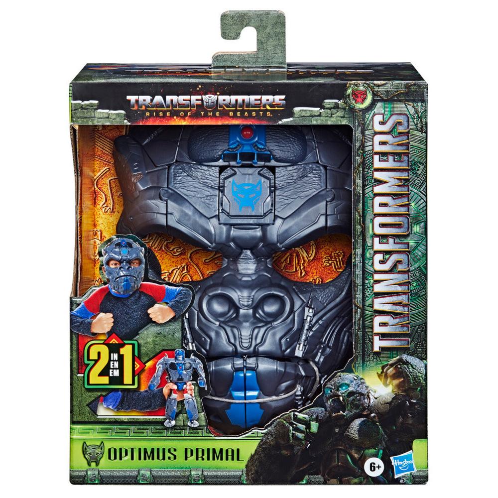 Máscara Transformer Optimus Primal Hasbro F4650 color Gris 2 en 1