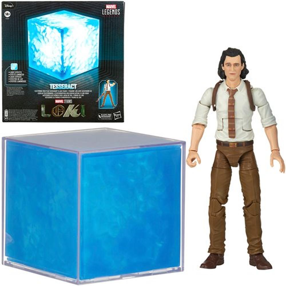 Teseracto Réplica Premium Marvel Legends con Figura de Loki