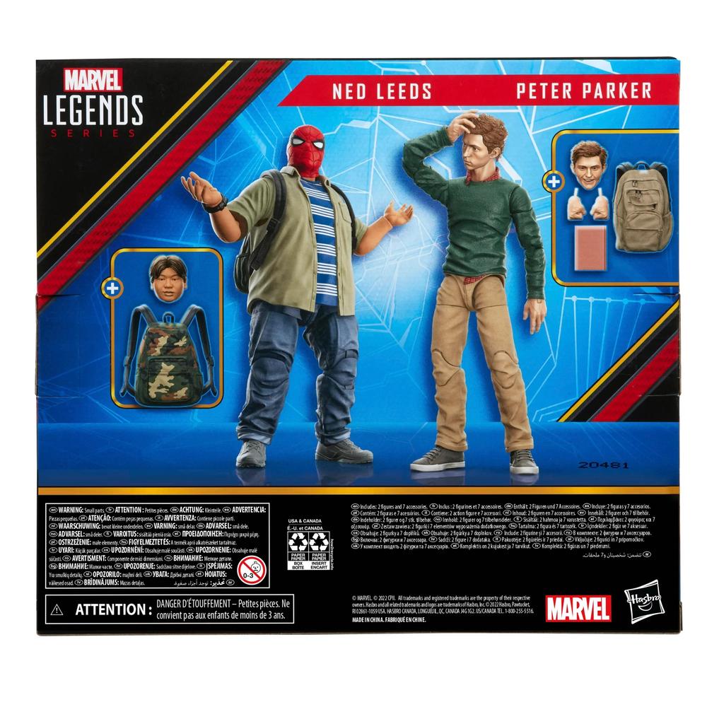 Foto 8 pulgar | Marvel Legends: Spider Man Home Coming - Ned Leeds Y Peter Parker 2 Pack