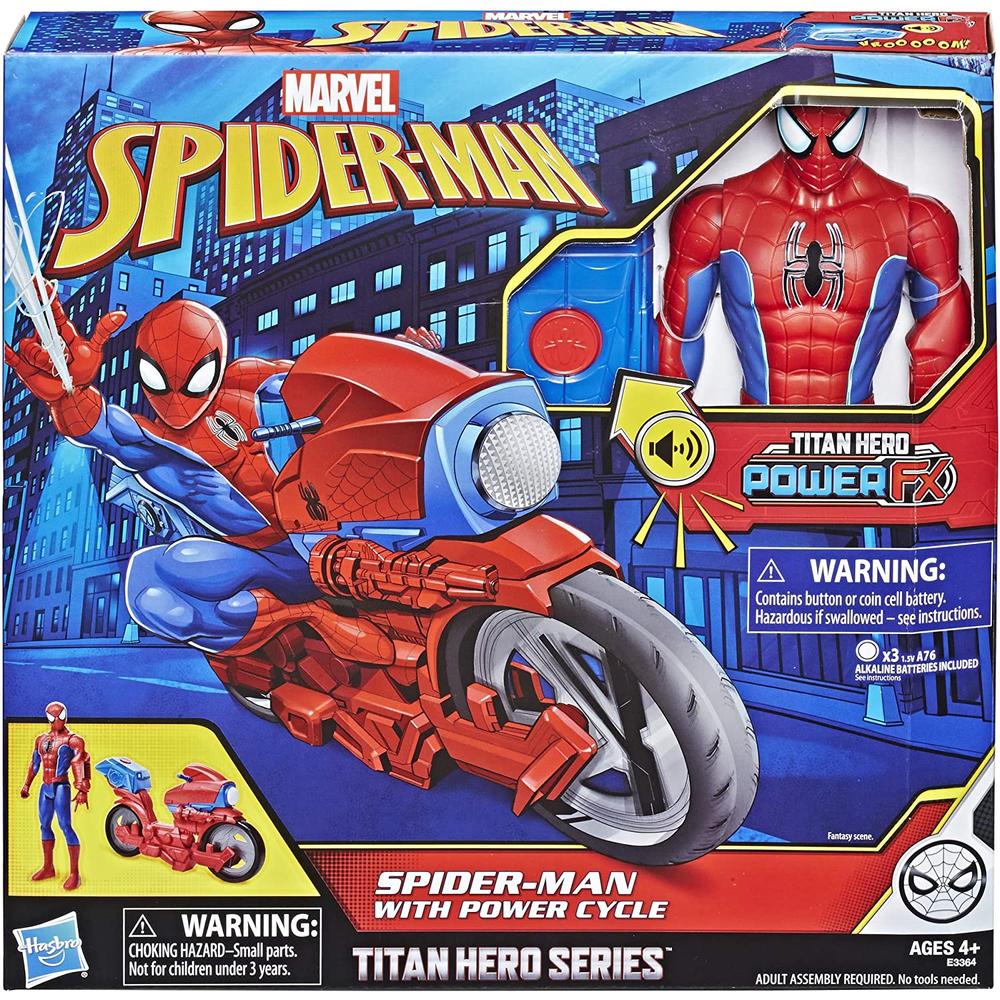 Foto 2 pulgar | Marvel Titan Hero Series: Spiderman Con Motospider Fx