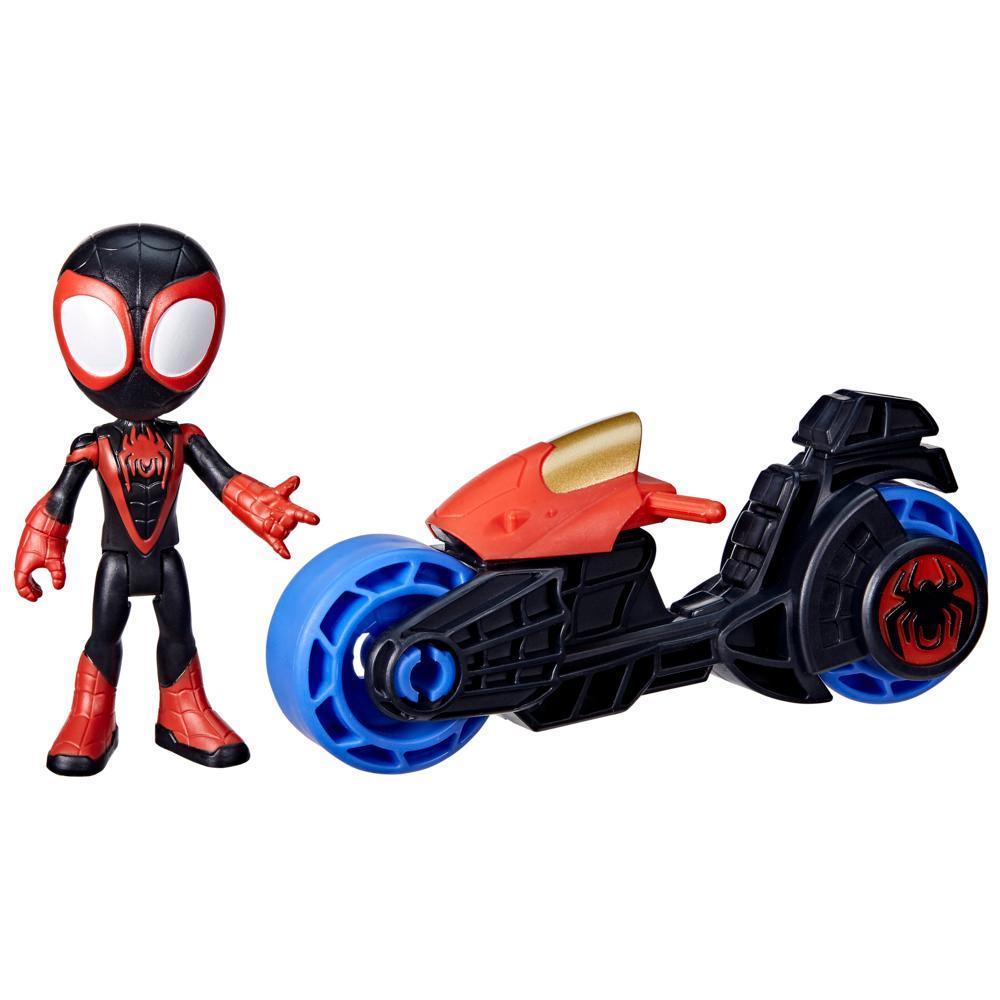 Foto 3 pulgar | Marvel Spidey And His Amazing Friends: Miles Morales con Motocicleta Hasbro