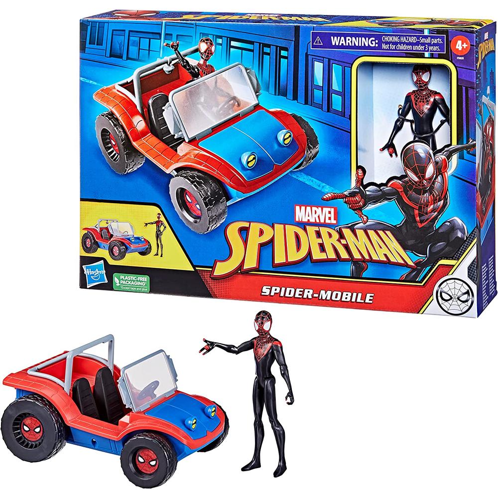 Foto 4 pulgar | Marvel Spider Man: Spider Mobile Y Miles Morales Figura 6 Pulgadas