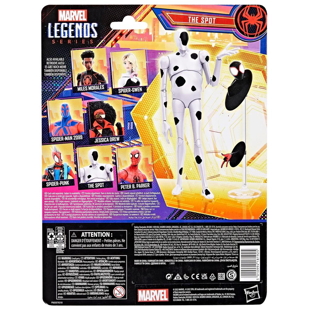 Foto 4 pulgar | Figura Marvel Legends: Spiderman A Través Del Spider-verso La Mancha
