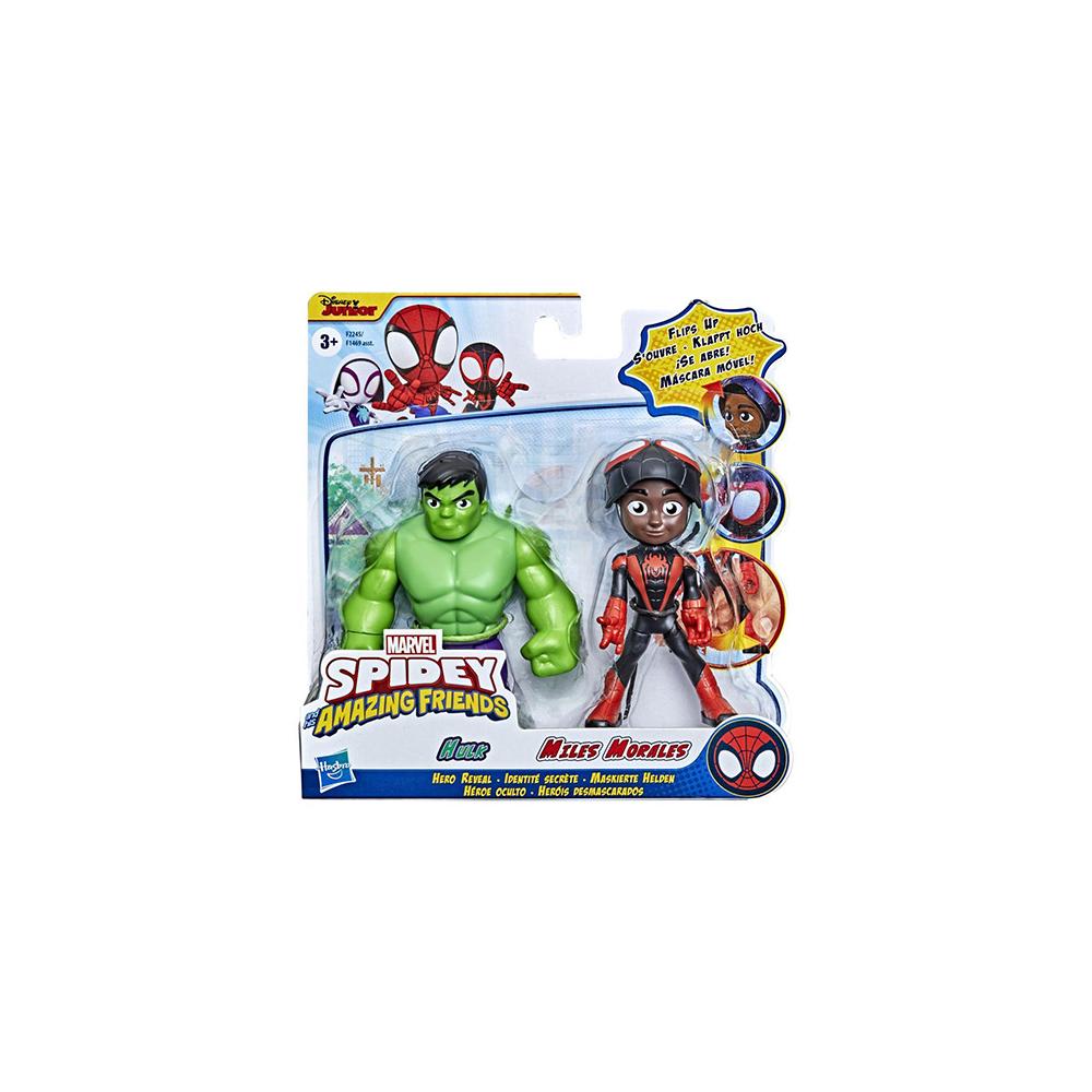 El Hombre Araña Y Sus Sorprendentes Amigos: Heroe Oculto - Miles Y Hulk 2 Pack